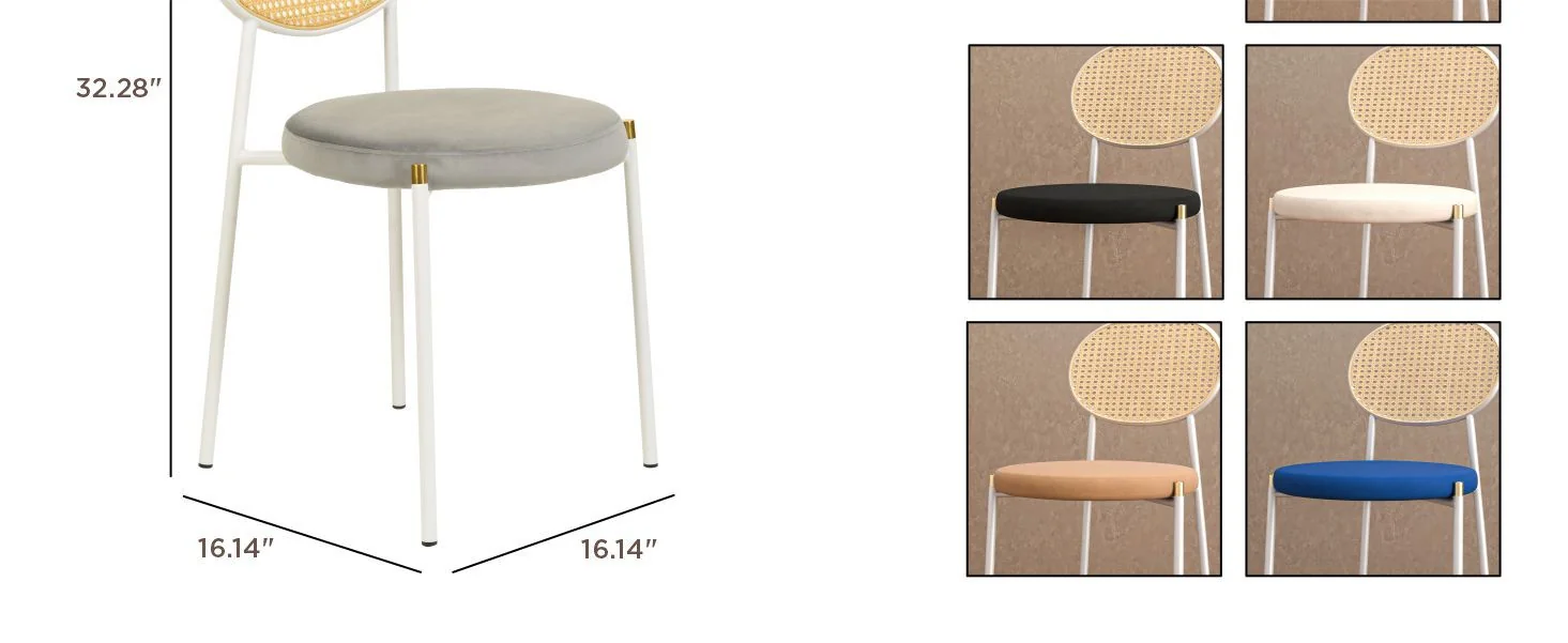 Euston Collection Modern Dining Chair White Frame In Grey