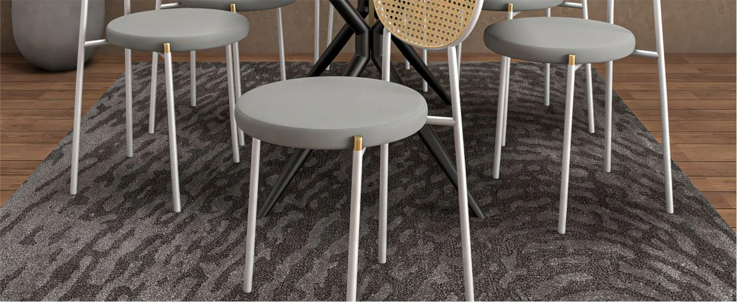 Euston Collection Modern Dining Chair White Frame In Grey