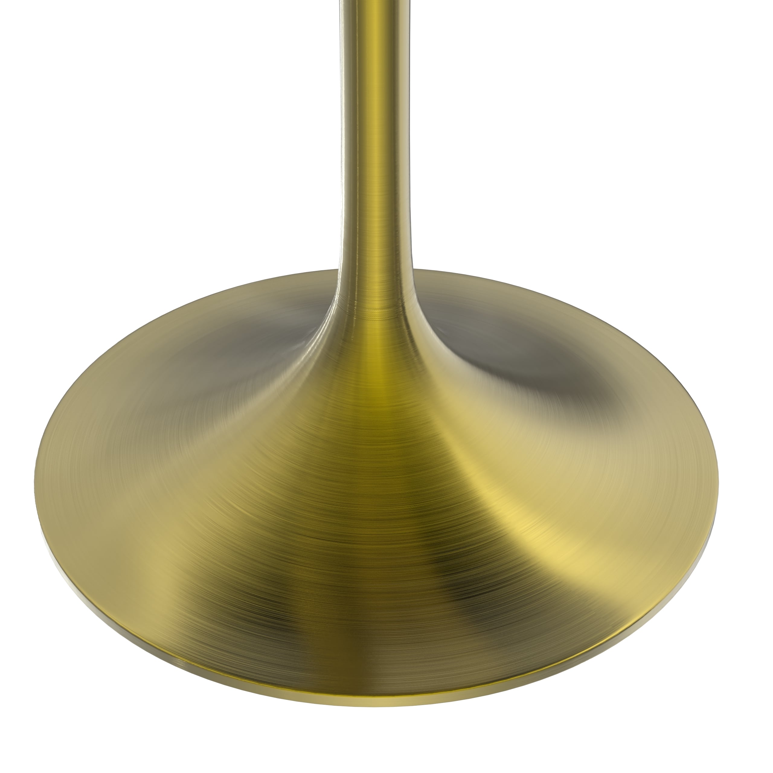 5-Piece Dining Set with 36" Round Dining Table Black MDF Top and Gold Base with 4 Velvet Dining Chairs in White Steel Legs in Navy Blue