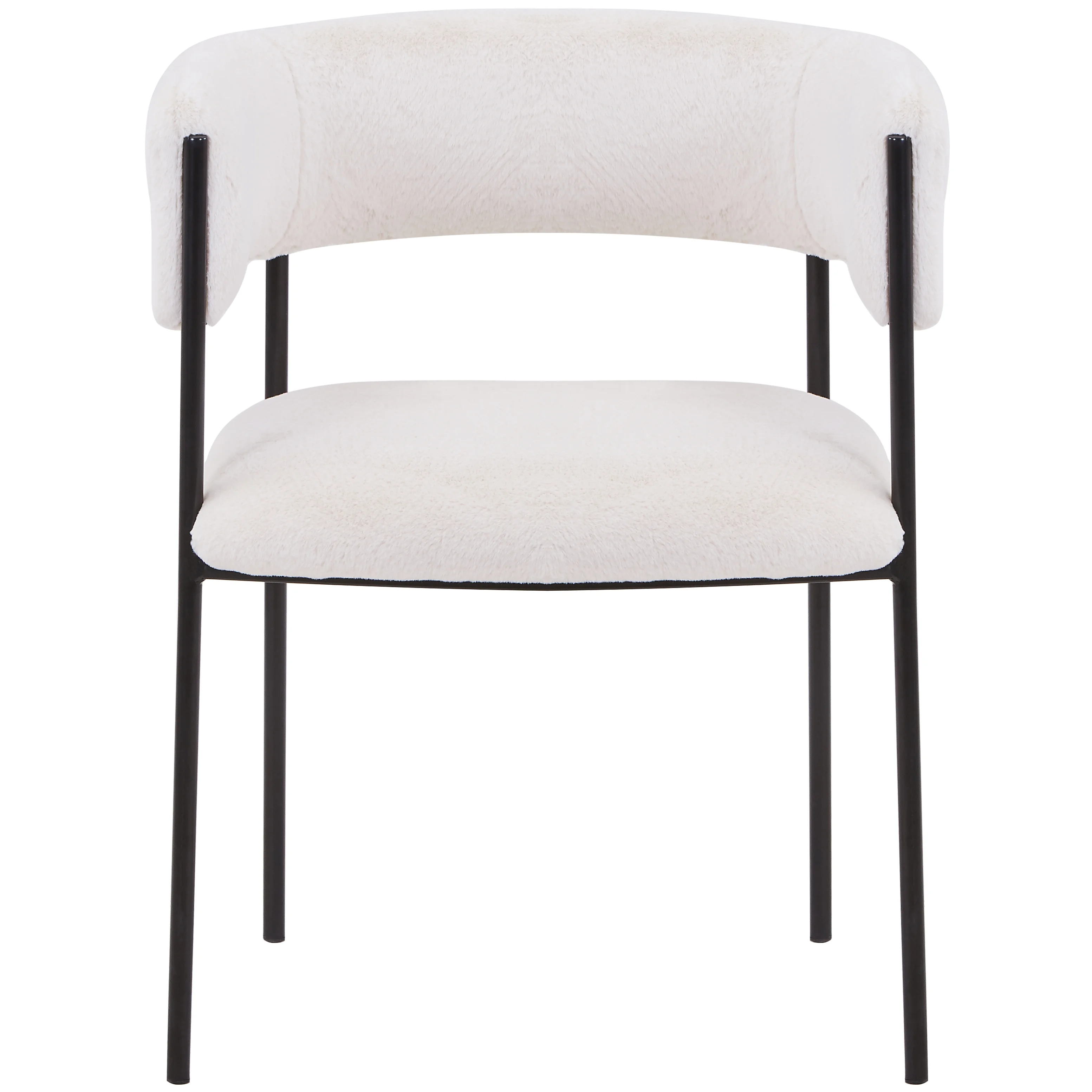 Elias Collection Modern Dining Chair in Light Grey Velvet - Set of 4