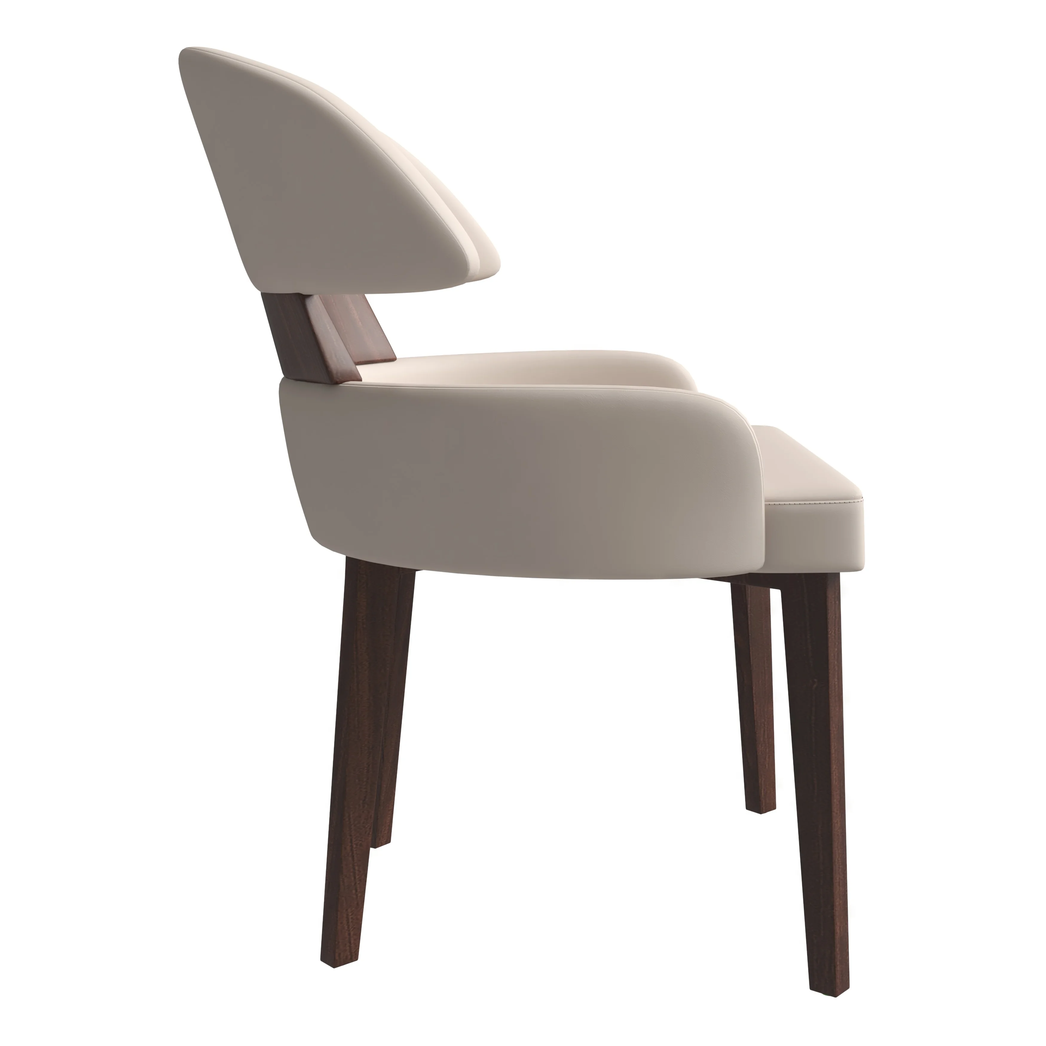 Ethos Collection Modern Wooden Dining Chair in Toupe