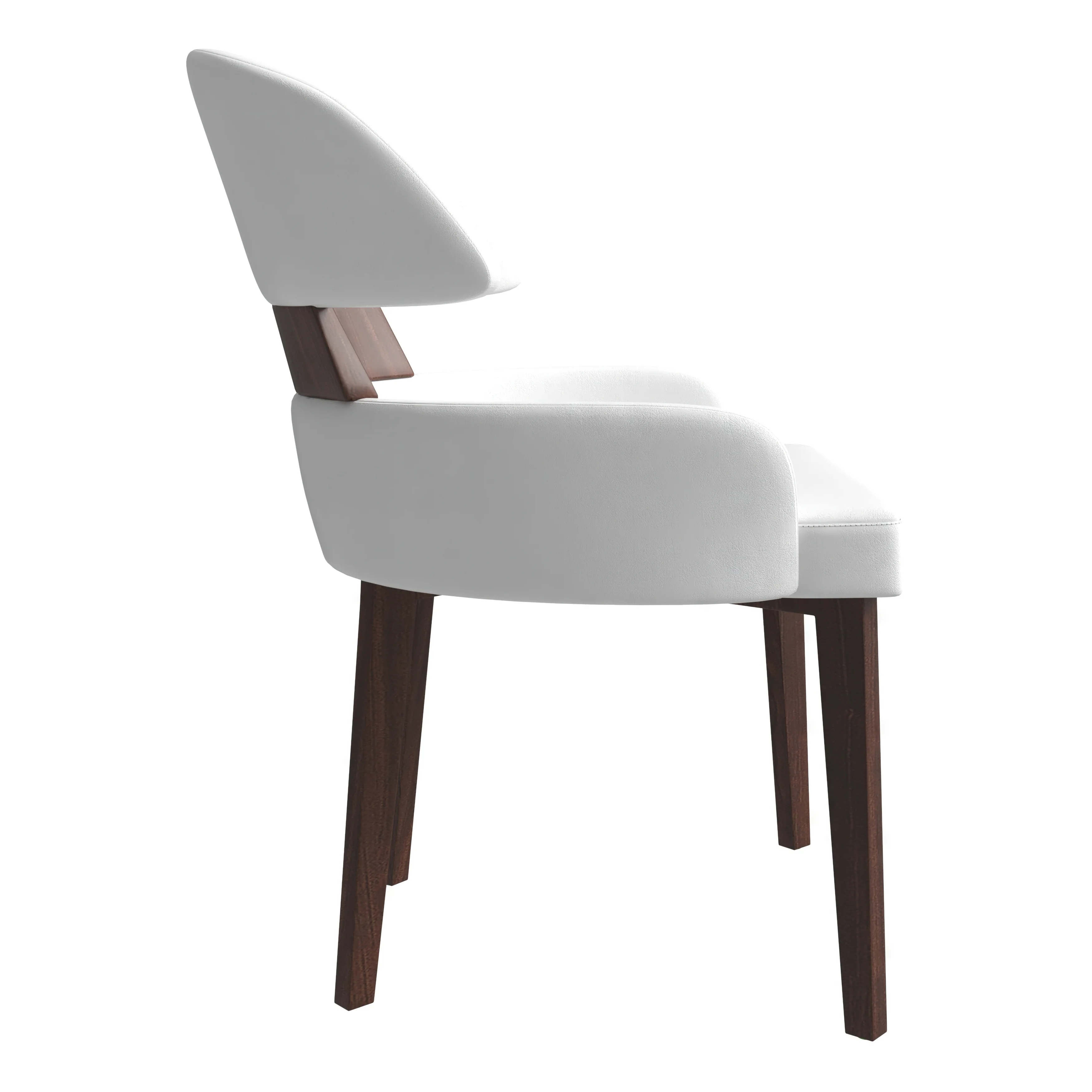 Ethos Collection Modern Wooden Dining Chair in White