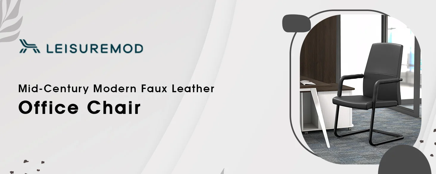 Evander Office Guest Chair in Black Leather