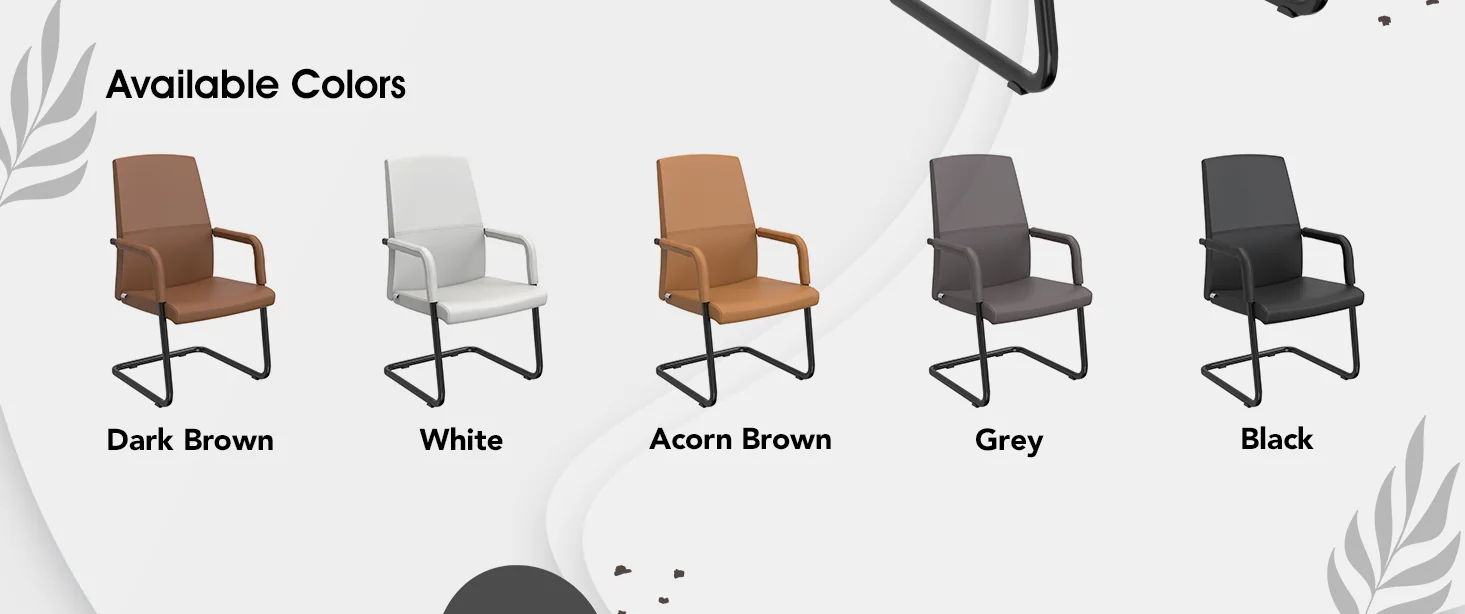 Evander Office Guest Chair in Black Leather