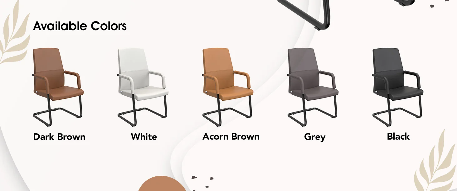 Evander Office Guest Chair in Dark Brown Leather