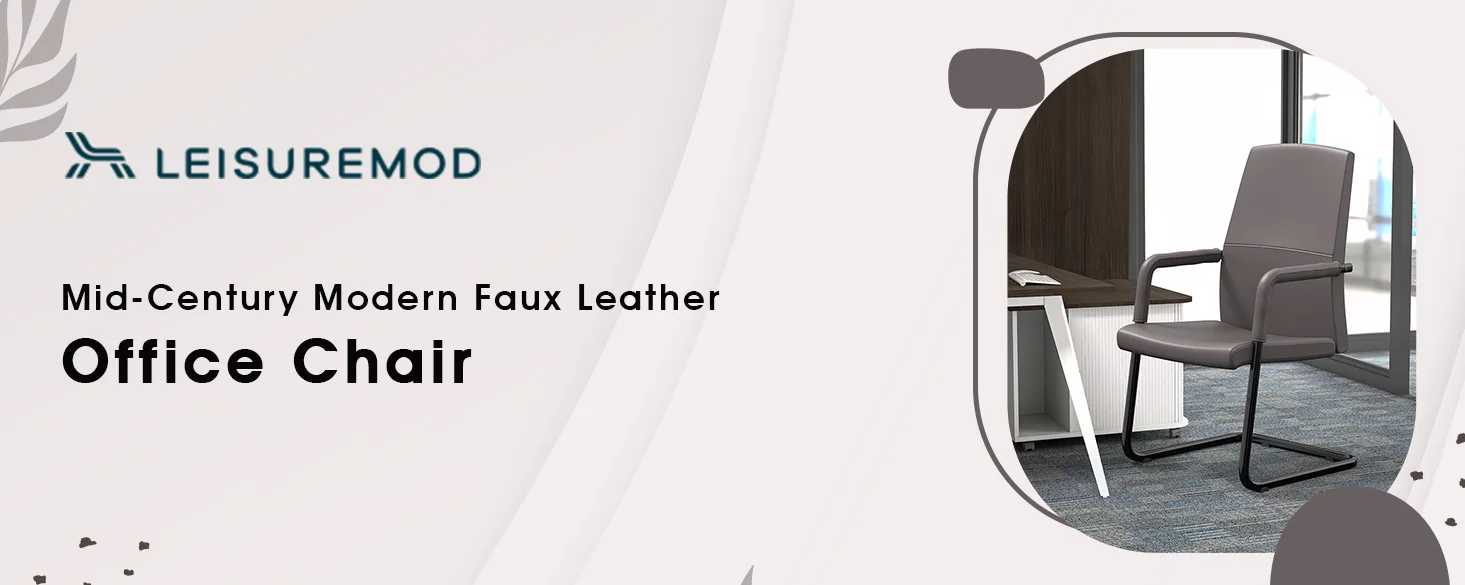 Evander Office Guest Chair in Grey Leather