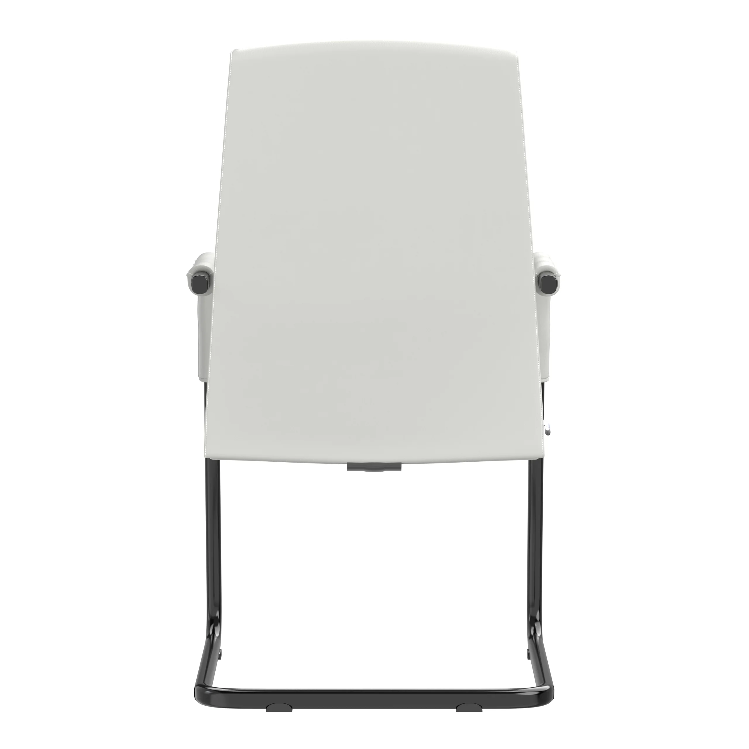 Evander Office Guest Chair in White Leather