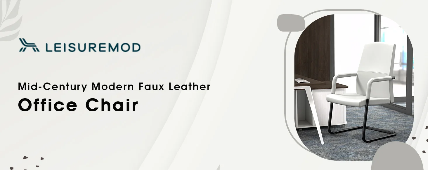 Evander Office Guest Chair in White Leather