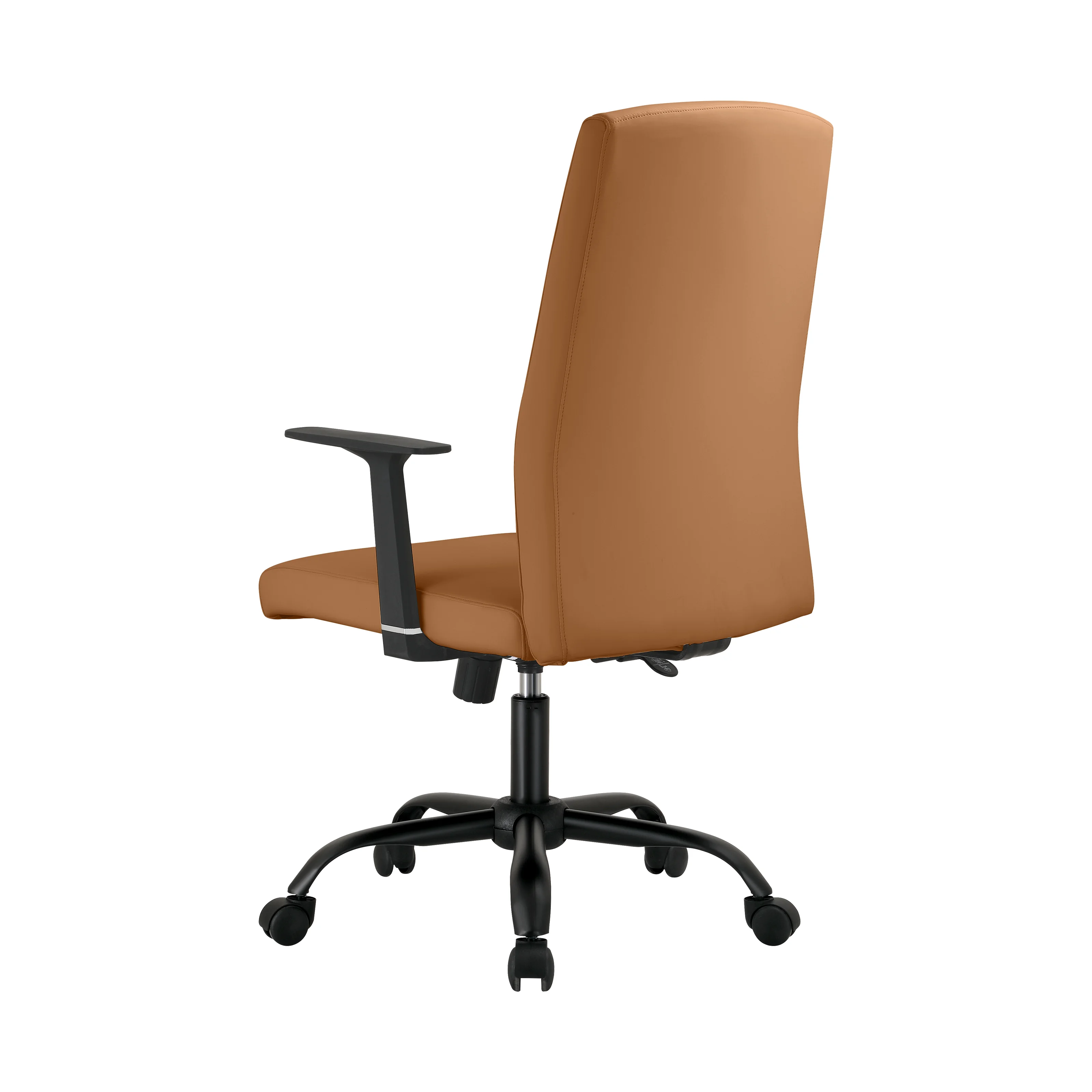 Evander Series Office Guest Chair in Acorn Brown Leather