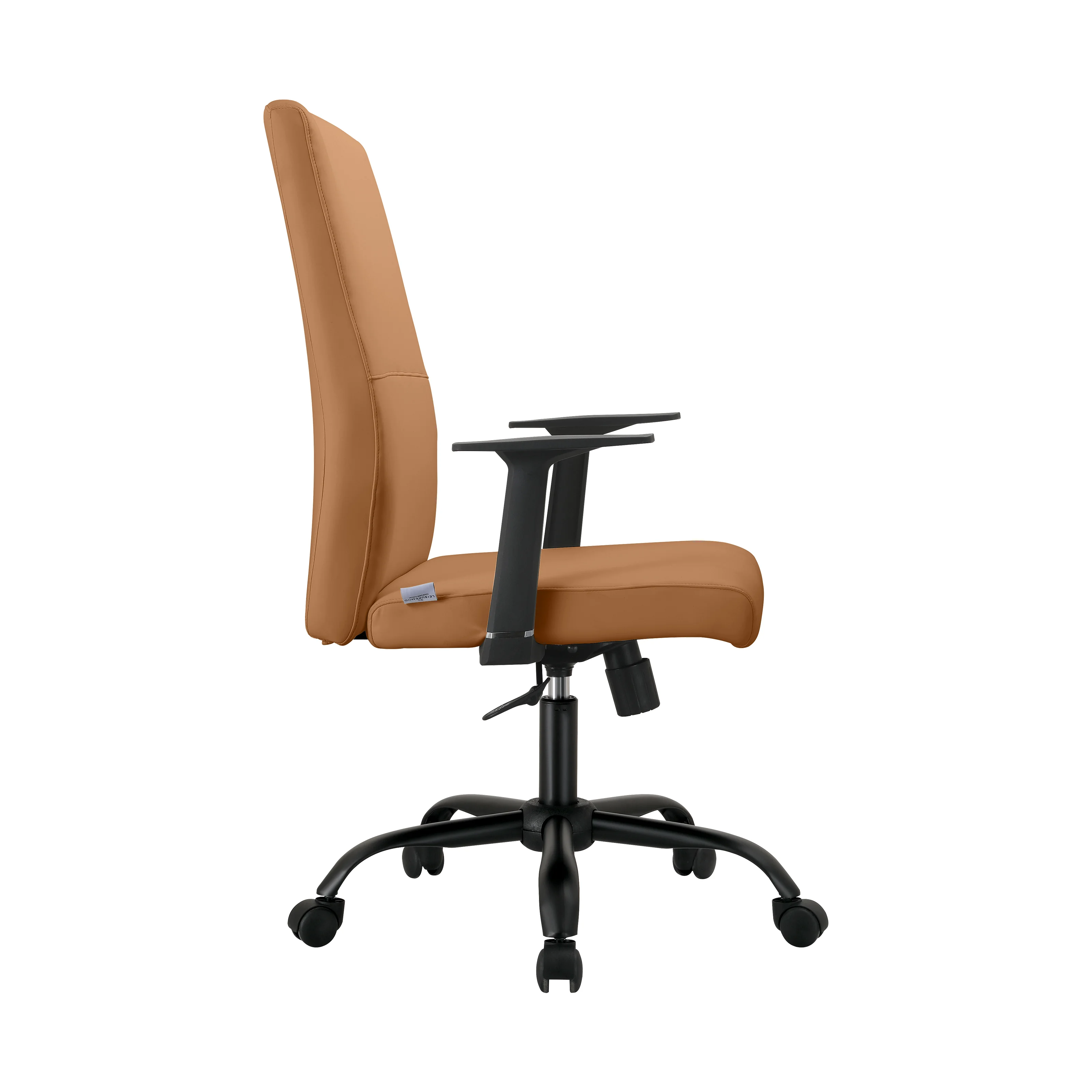 Evander Series Office Guest Chair in Acorn Brown Leather