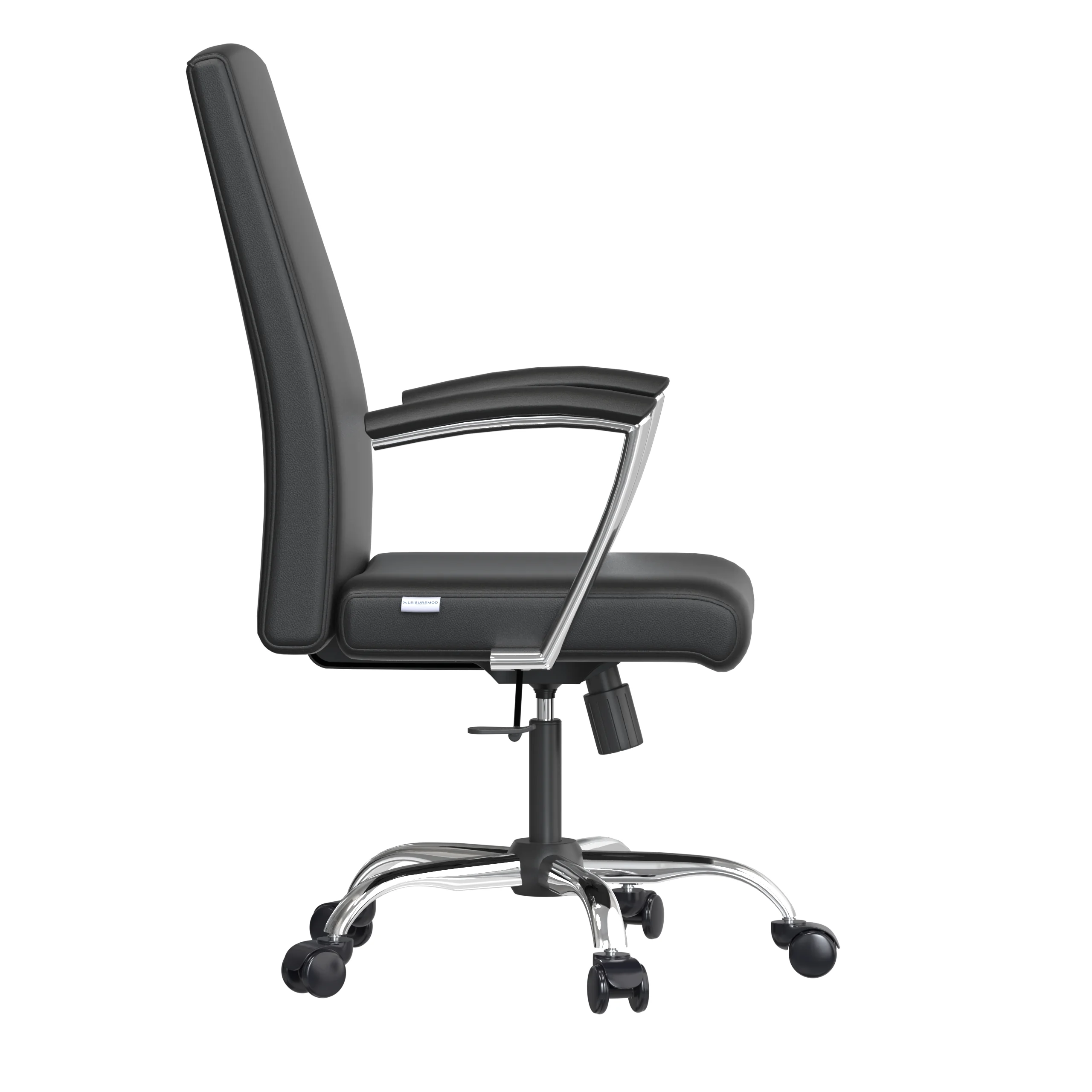 Evander Series Office Chair in Black Leather