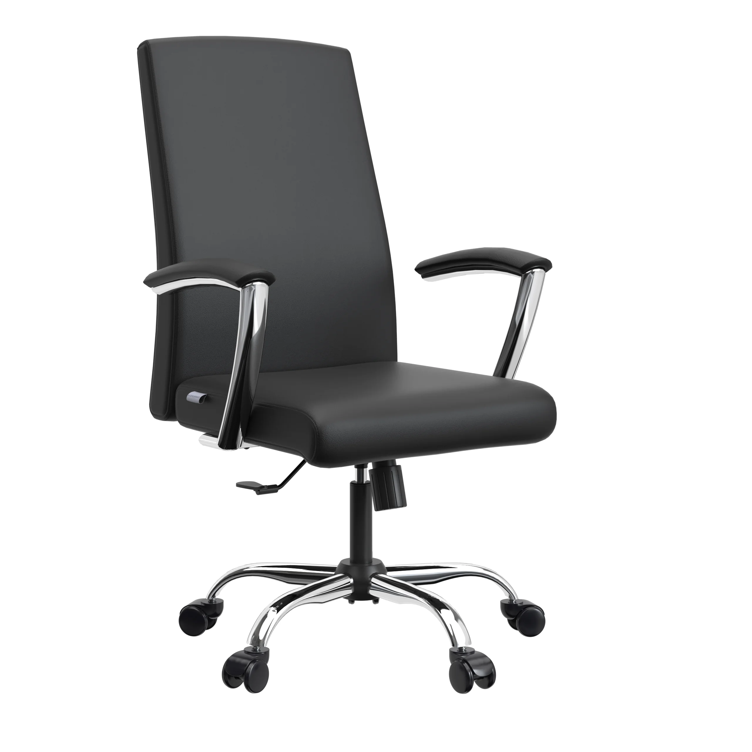 Evander Series Office Chair in Black Leather