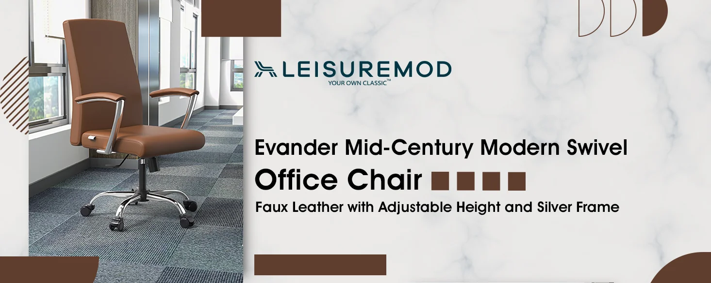 Evander Series Office Chair in Dark Brown Leather