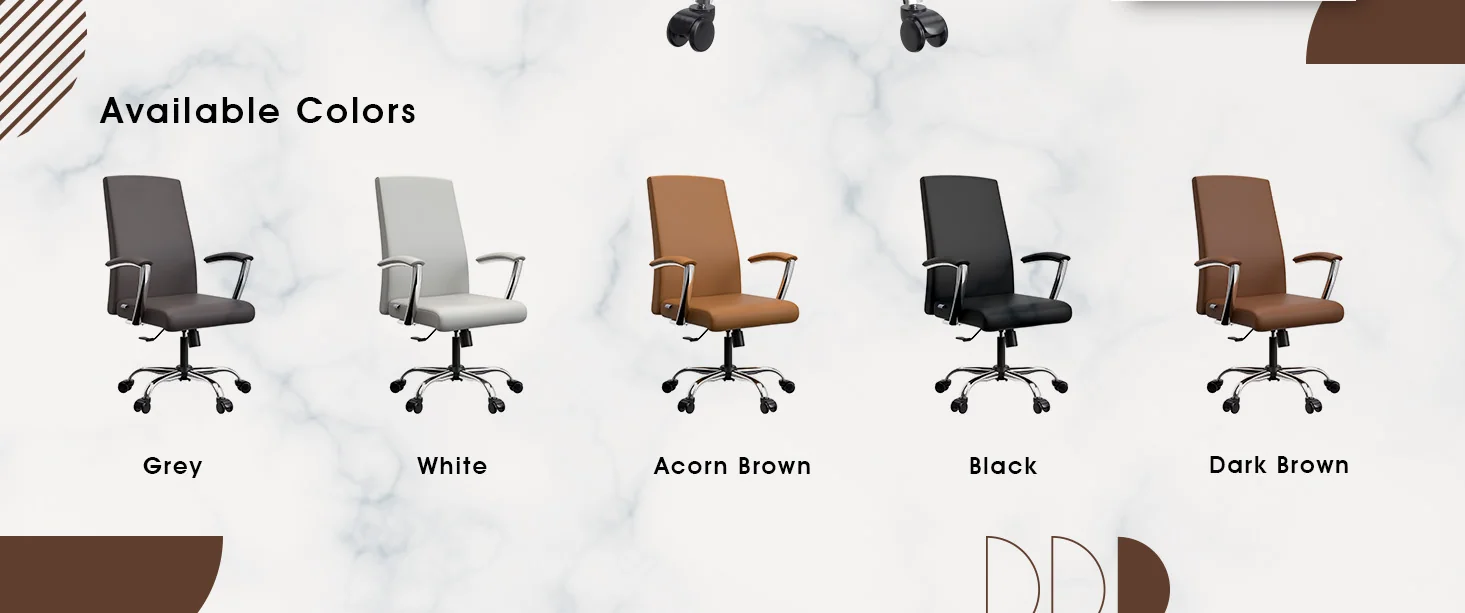 Evander Series Office Chair in Dark Brown Leather