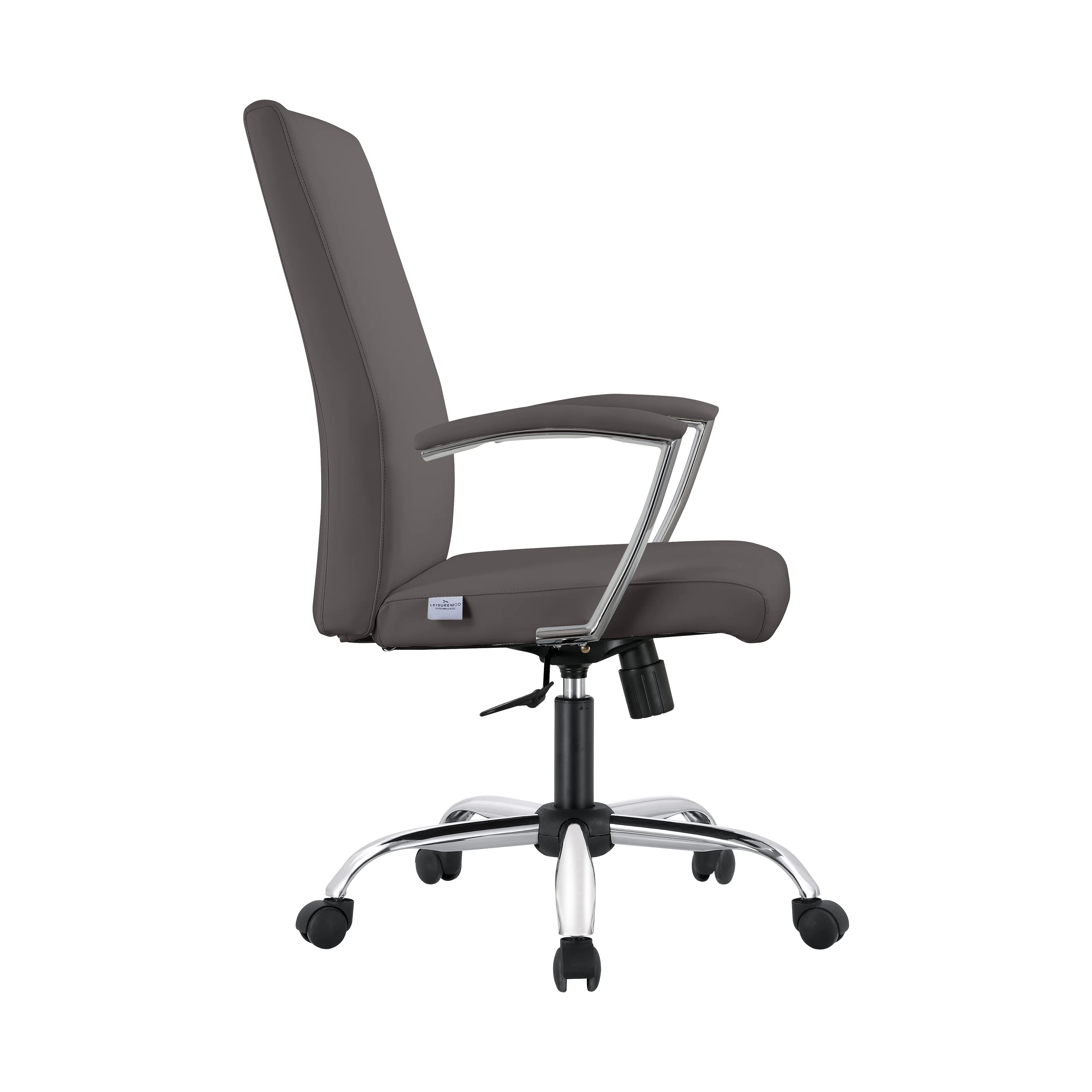 Evander Series Office Chair in Grey Leather