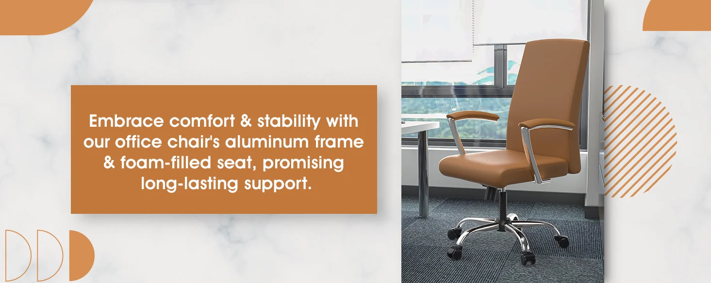 Evander Series Office Chair in Acorn Brown Leather