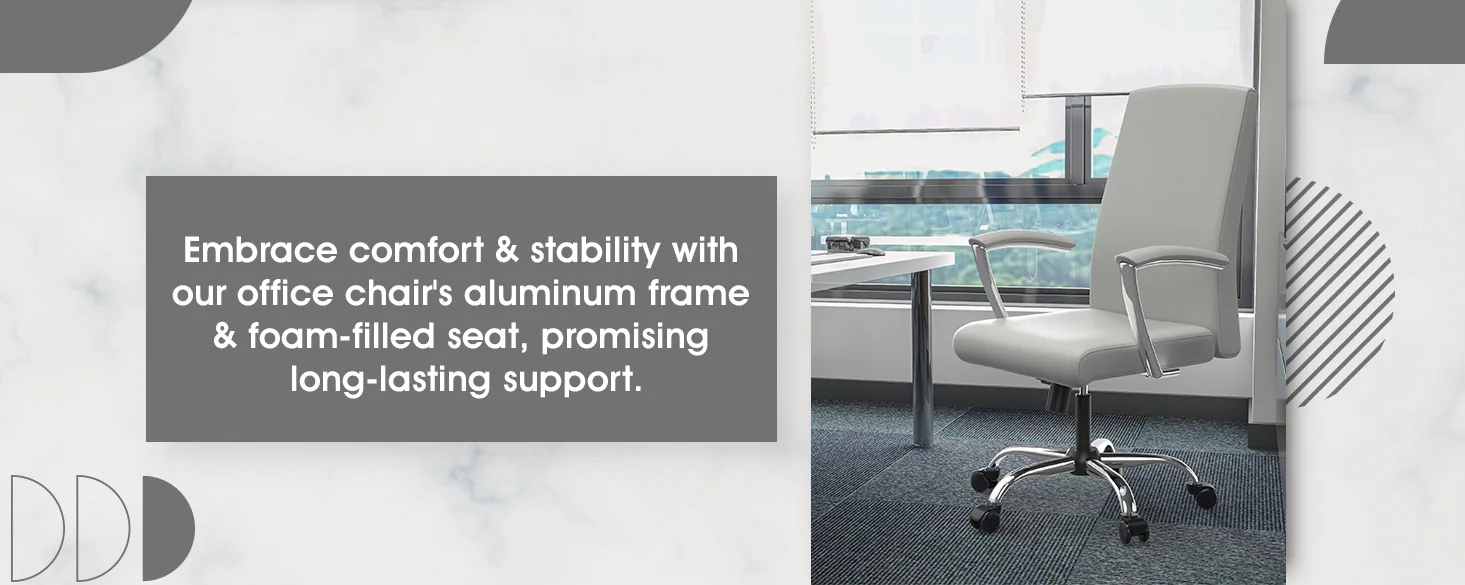 Evander Series Office Chair in White Leather