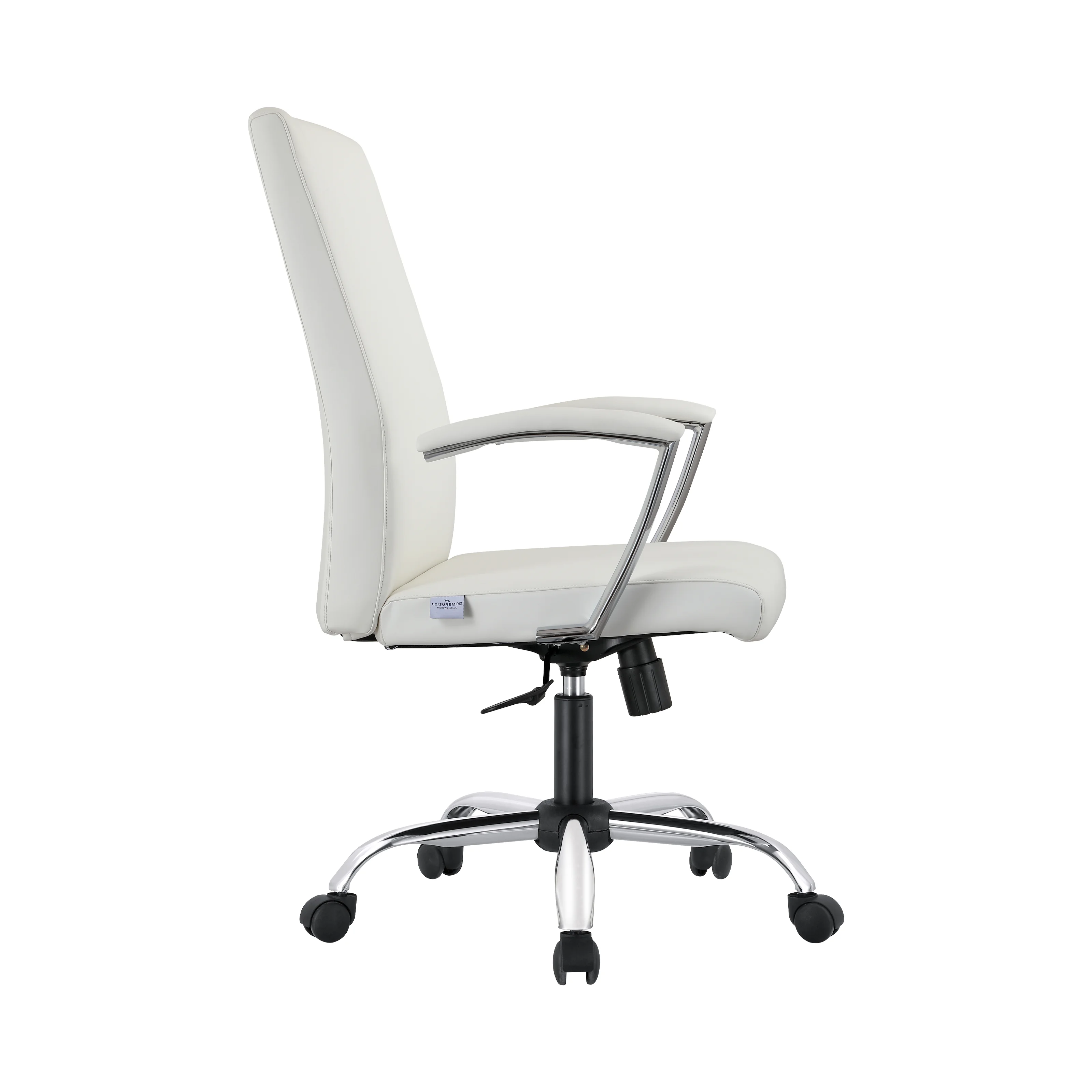 Evander Series Office Chair in White Leather