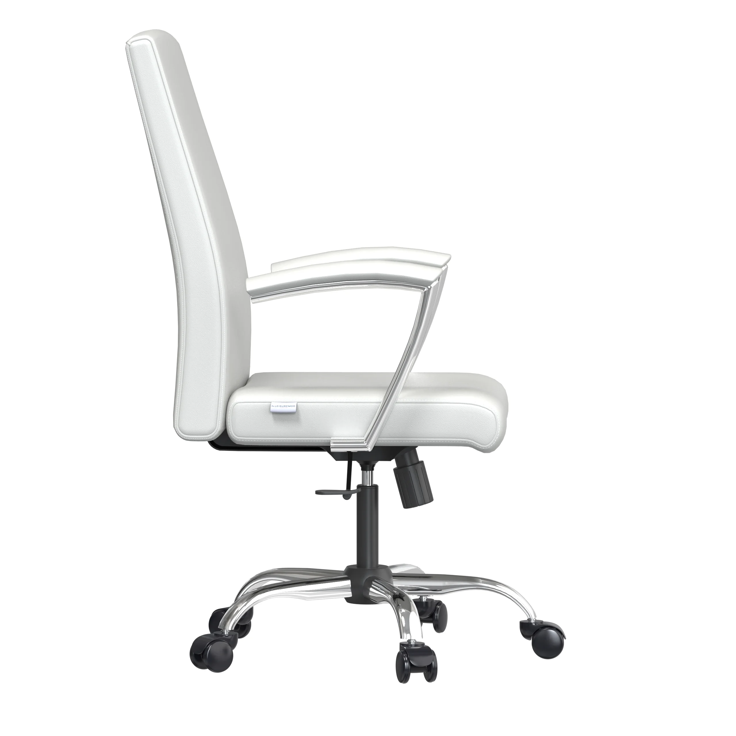 Evander Series Office Chair in White Leather