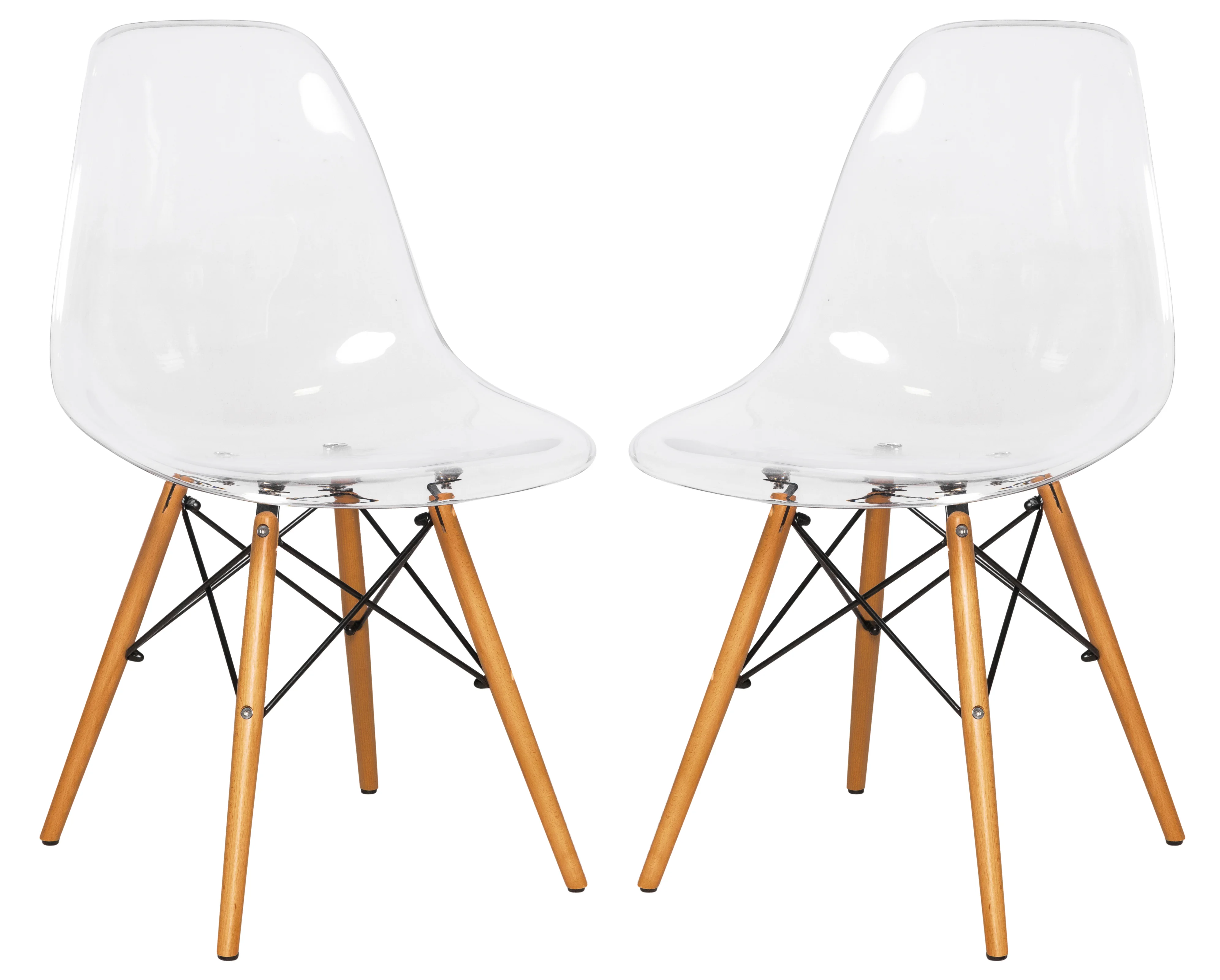Dover Plastic Molded Dining Side Chair, Set of 2