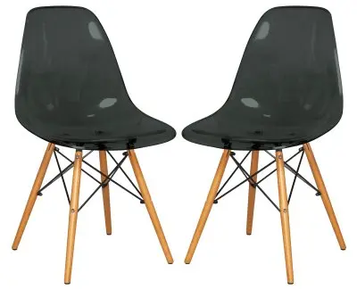 Dover Plastic Molded Dining Side Chair, Set of 2