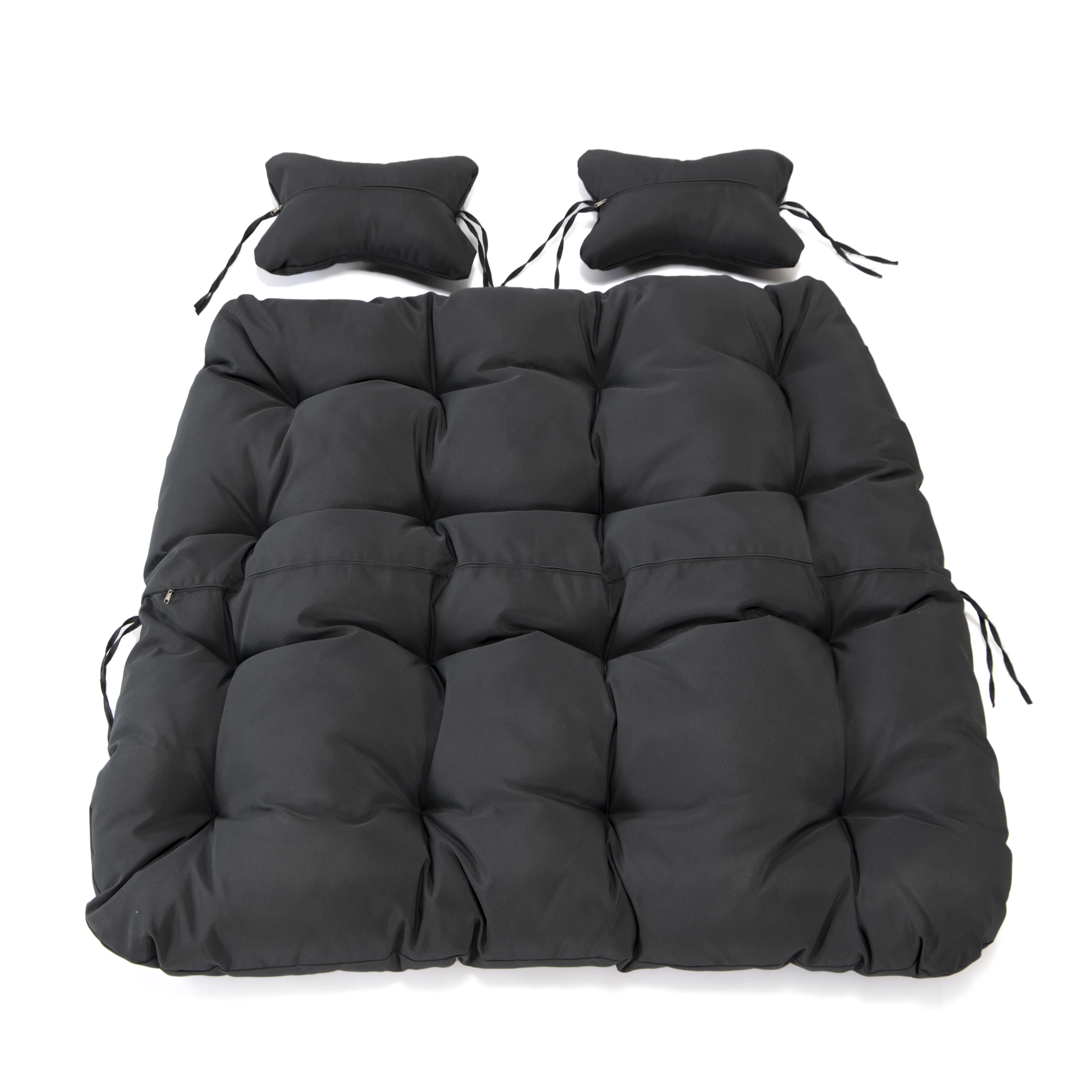 Wicker 2 Person Double Folding Hanging Egg Swing Cushion