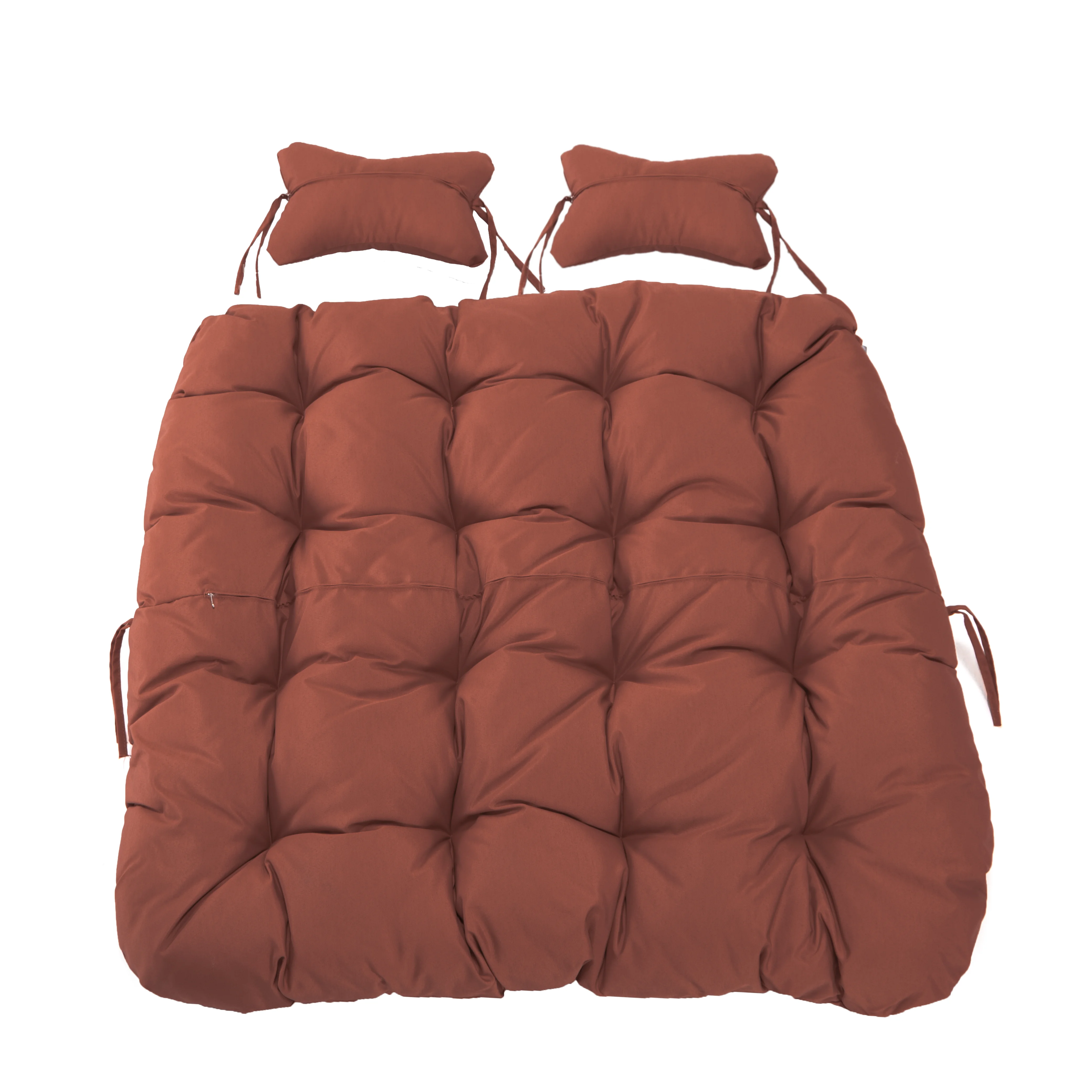 Wicker 2 Person Double Folding Hanging Egg Swing Cushion