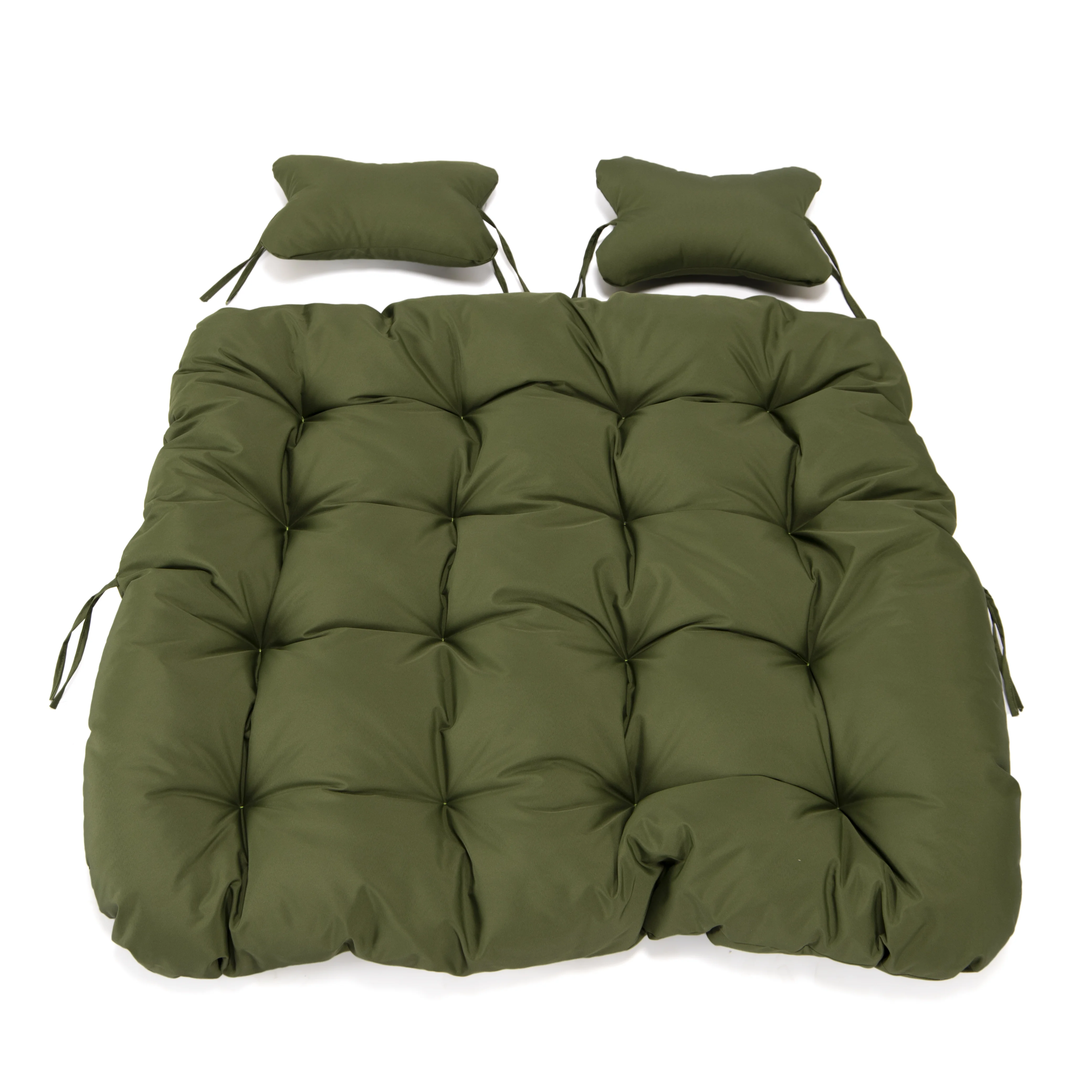 Wicker 2 Person Double Folding Hanging Egg Swing Cushion