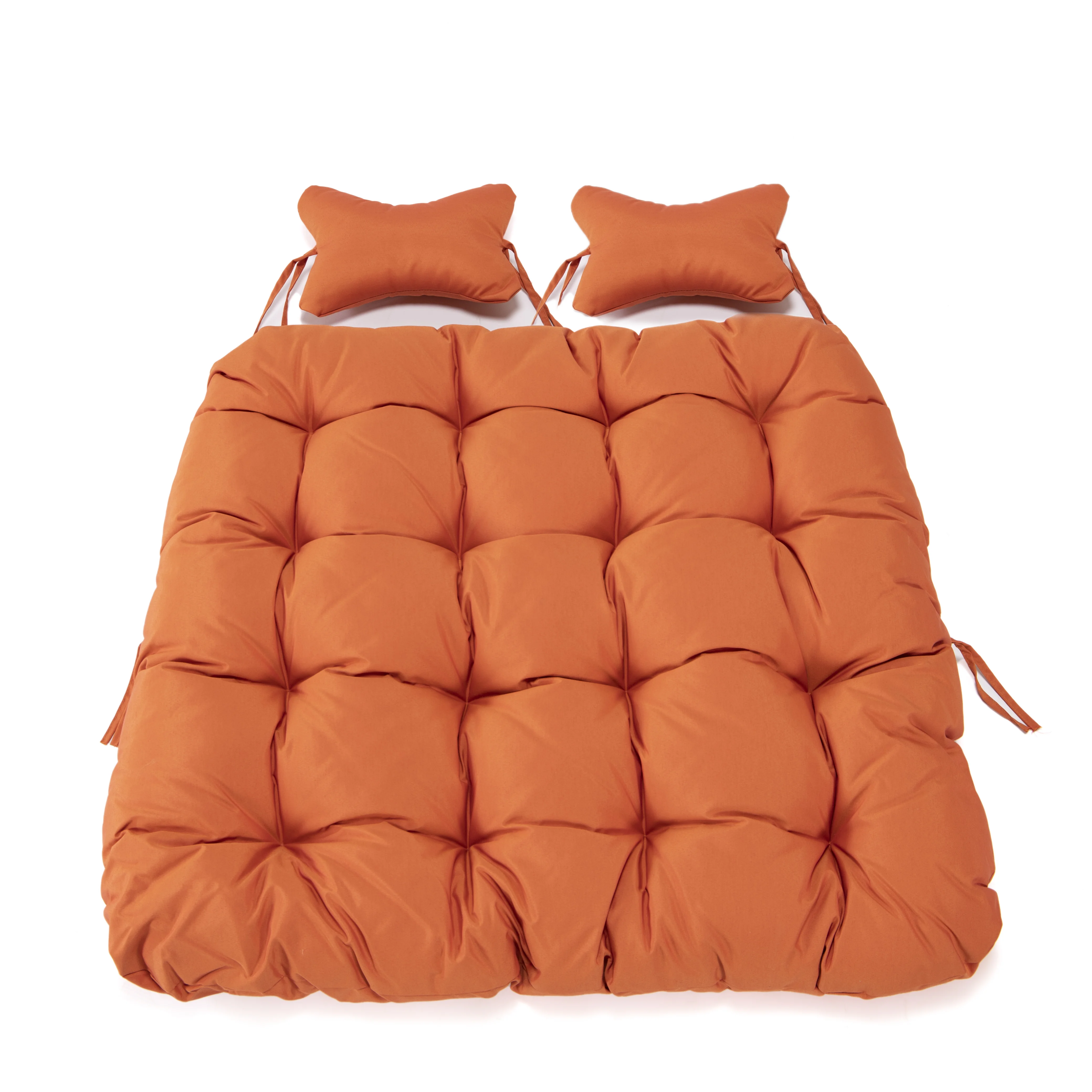 Wicker 2 Person Double Folding Hanging Egg Swing Cushion