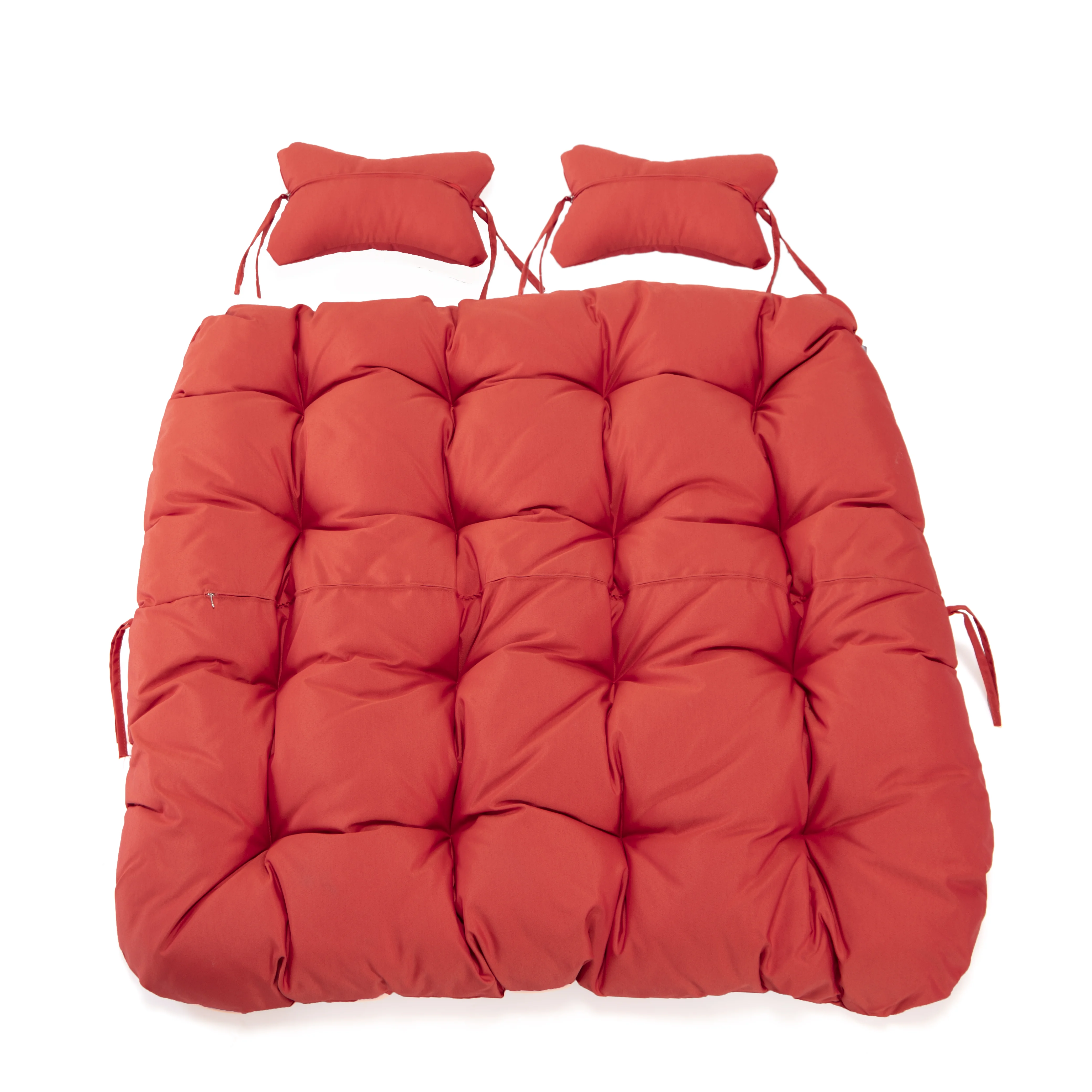 Wicker 2 Person Double Folding Hanging Egg Swing Cushion