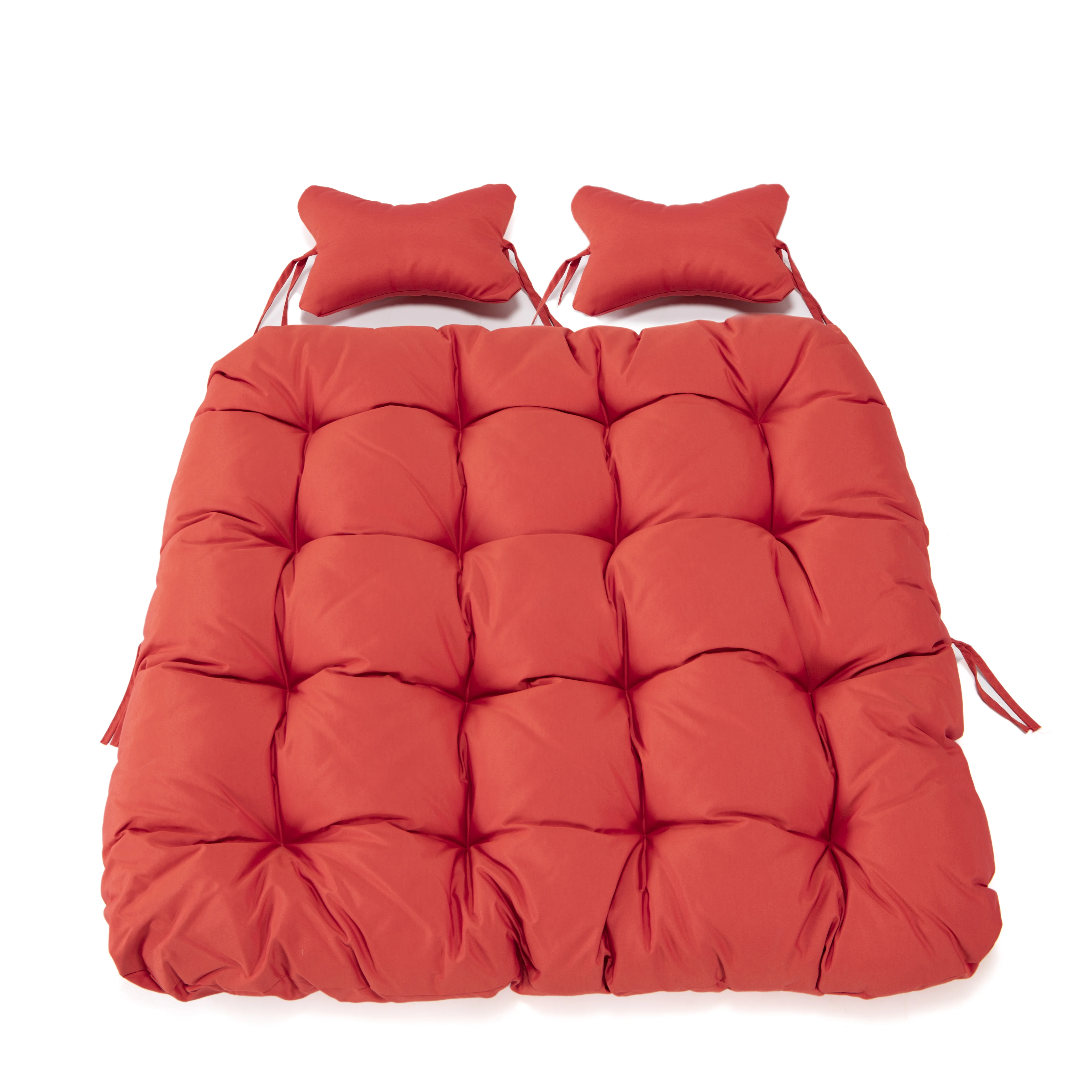 Wicker 2 Person Double Folding Hanging Egg Swing Cushion