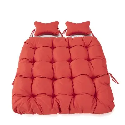 Wicker 2 Person Double Folding Hanging Egg Swing Cushion