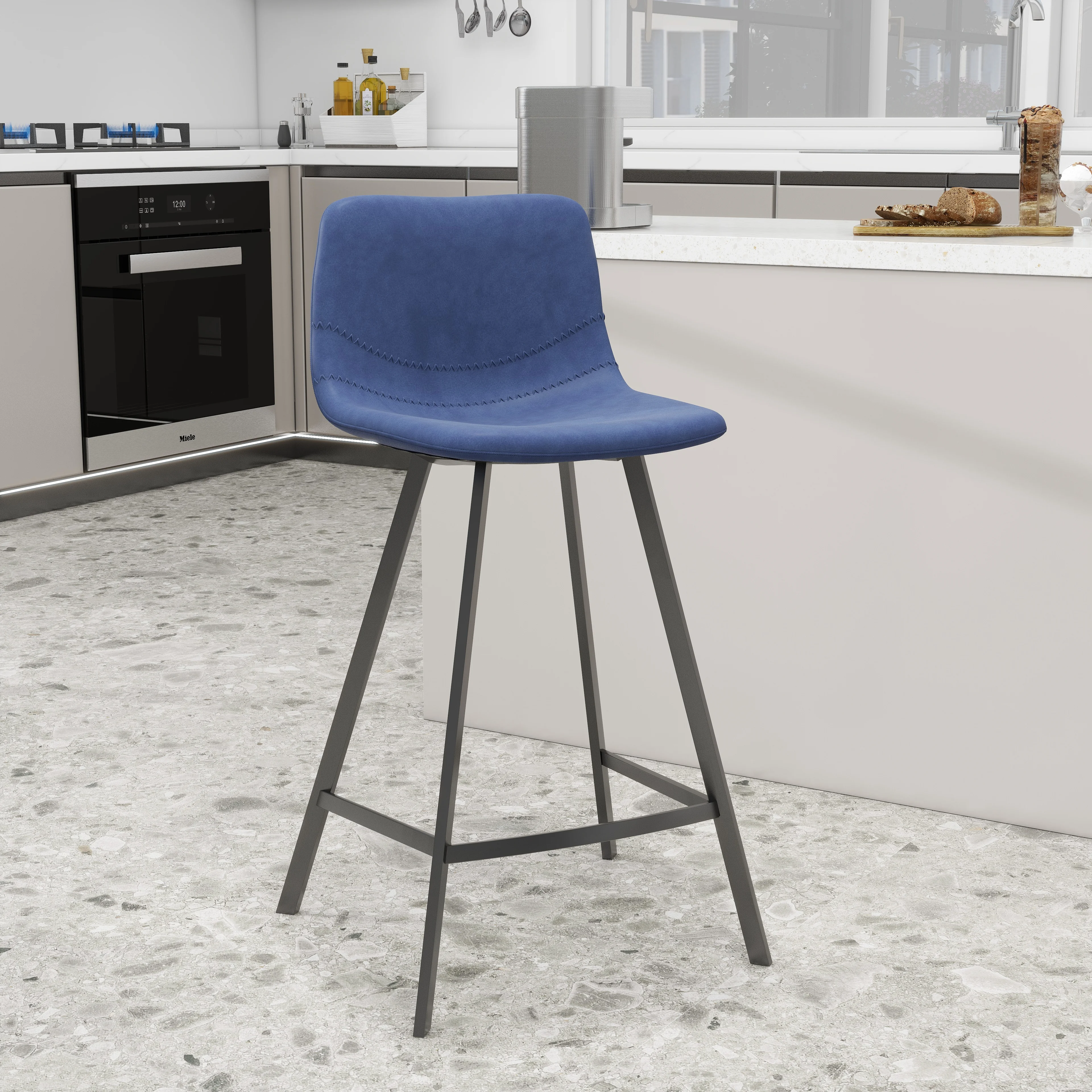 Elland - Counter stool - Peacock Blue