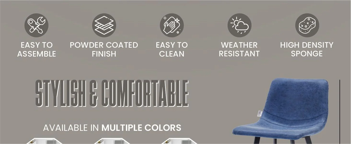 Elland - Counter stool - Peacock Blue