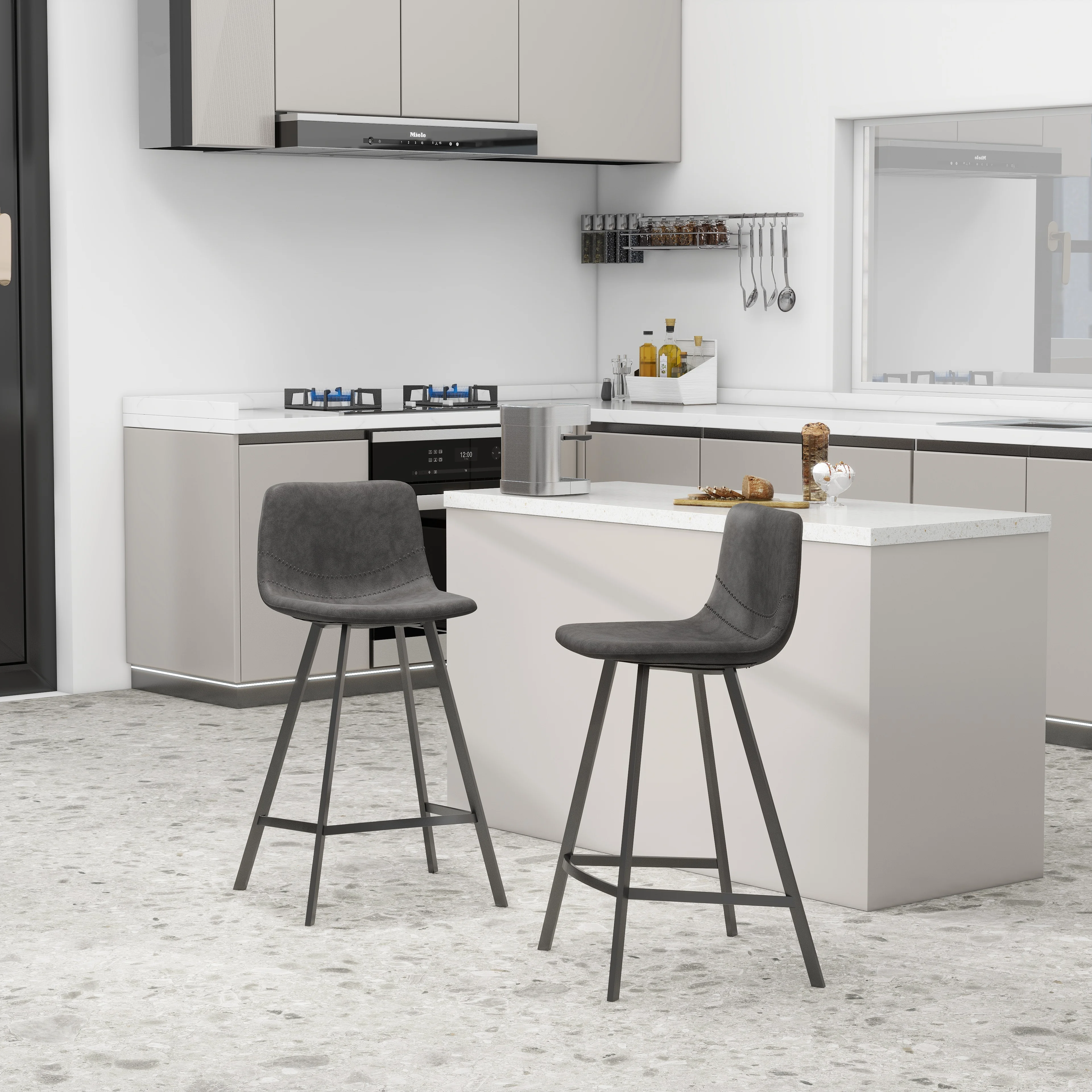 Elland - Counter stool - Grey