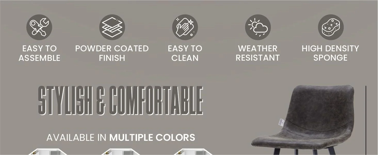 Elland - Counter stool - Grey