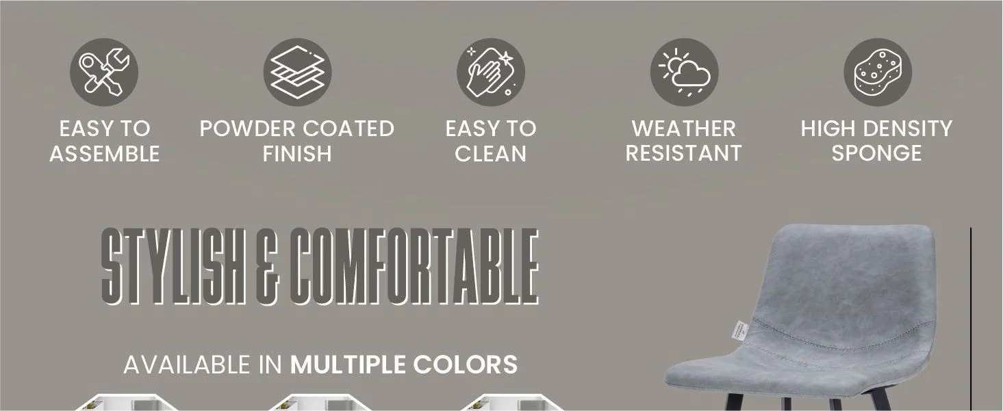 Elland - Counter stool -Light Grey