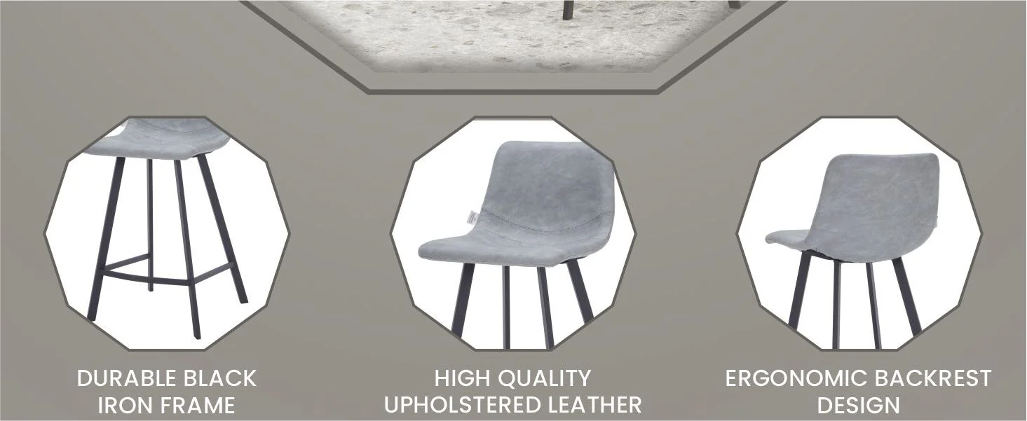 Elland - Counter stool -Light Grey