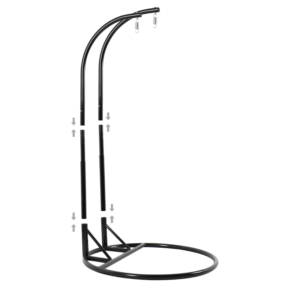 Charcoal Wicker Hanging 2 person Egg Swing Chair