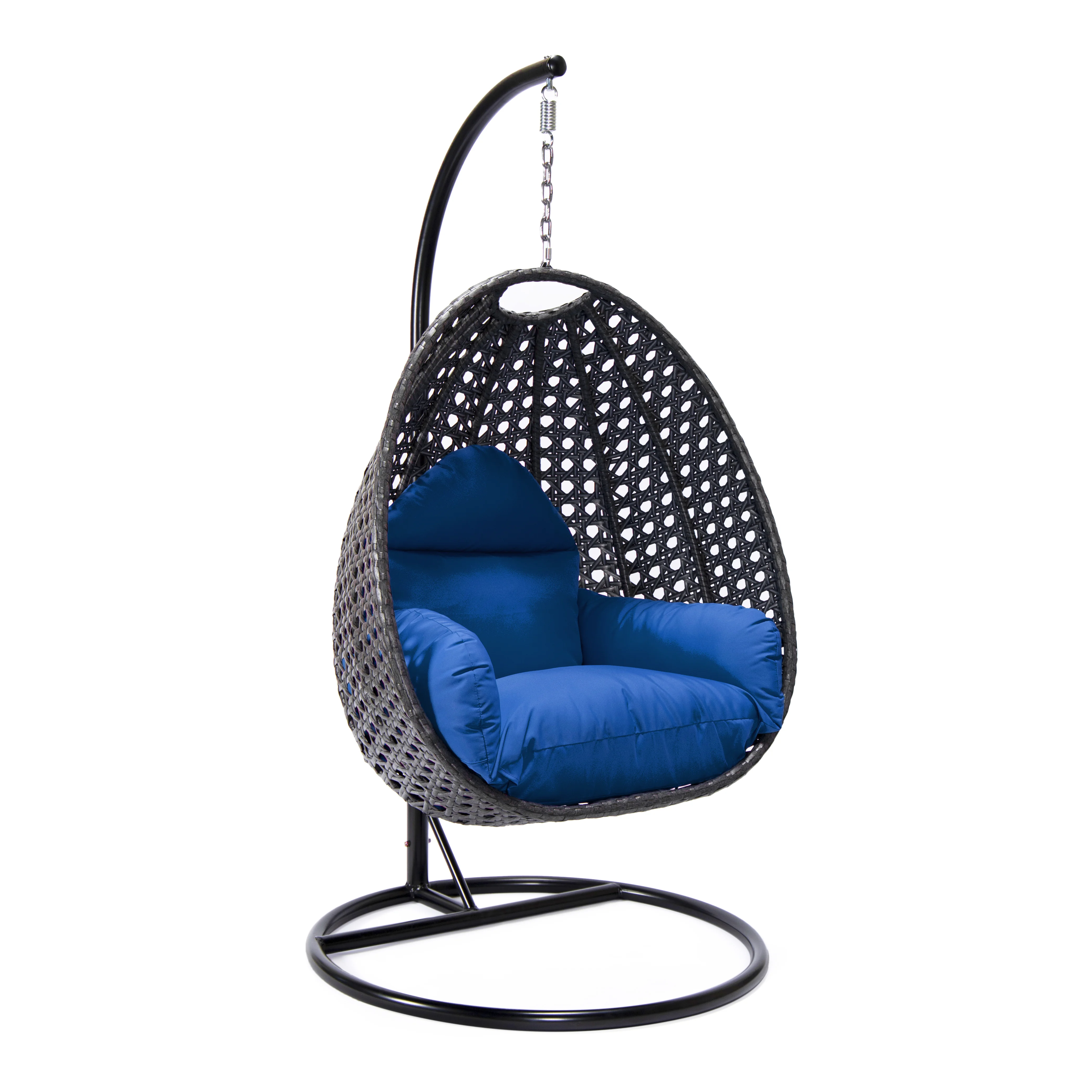 Charcoal Wicker Hanging Egg Swing Chair