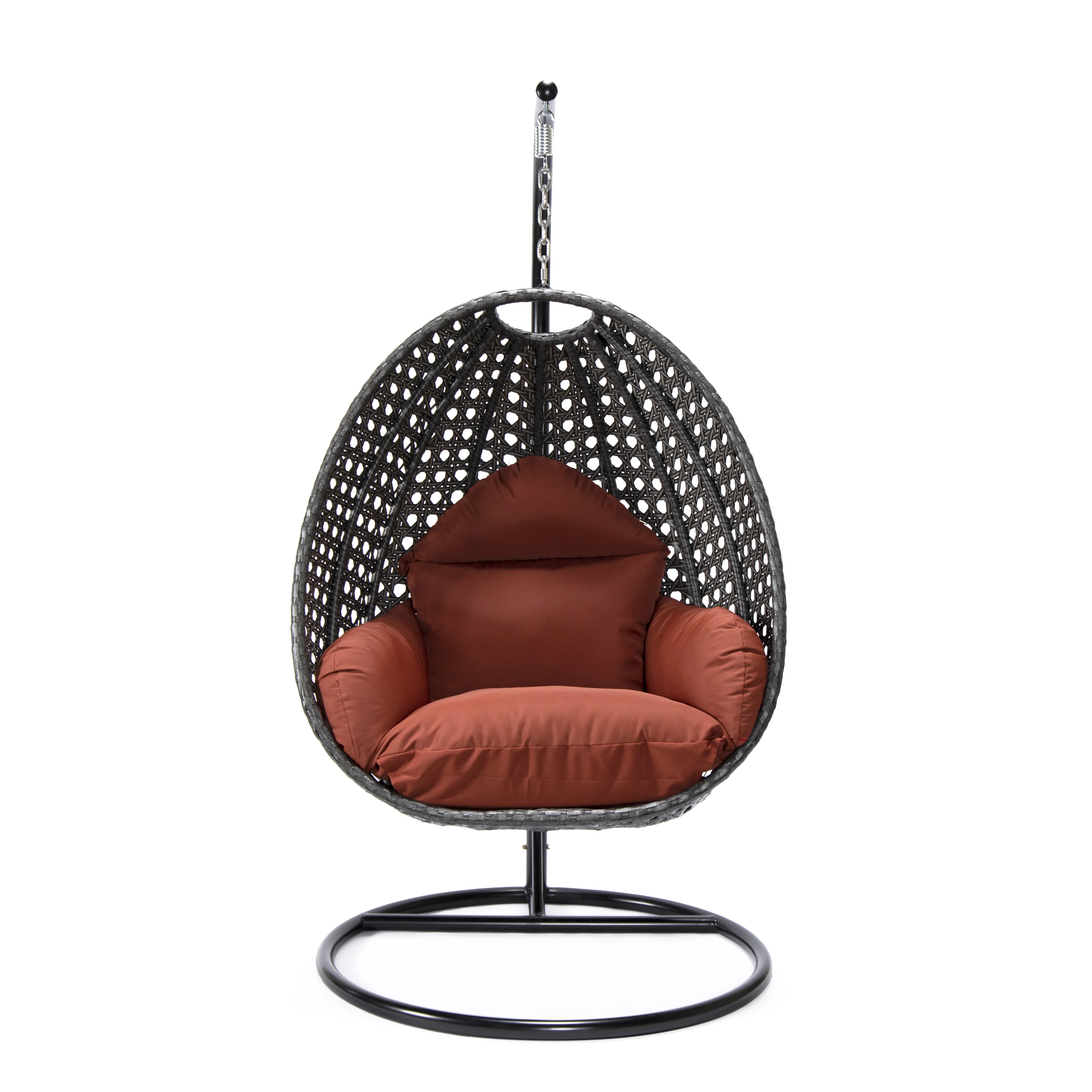Charcoal Wicker Hanging Egg Swing Chair