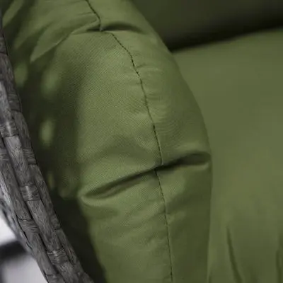 Charcoal Wicker Hanging Egg Swing Chair