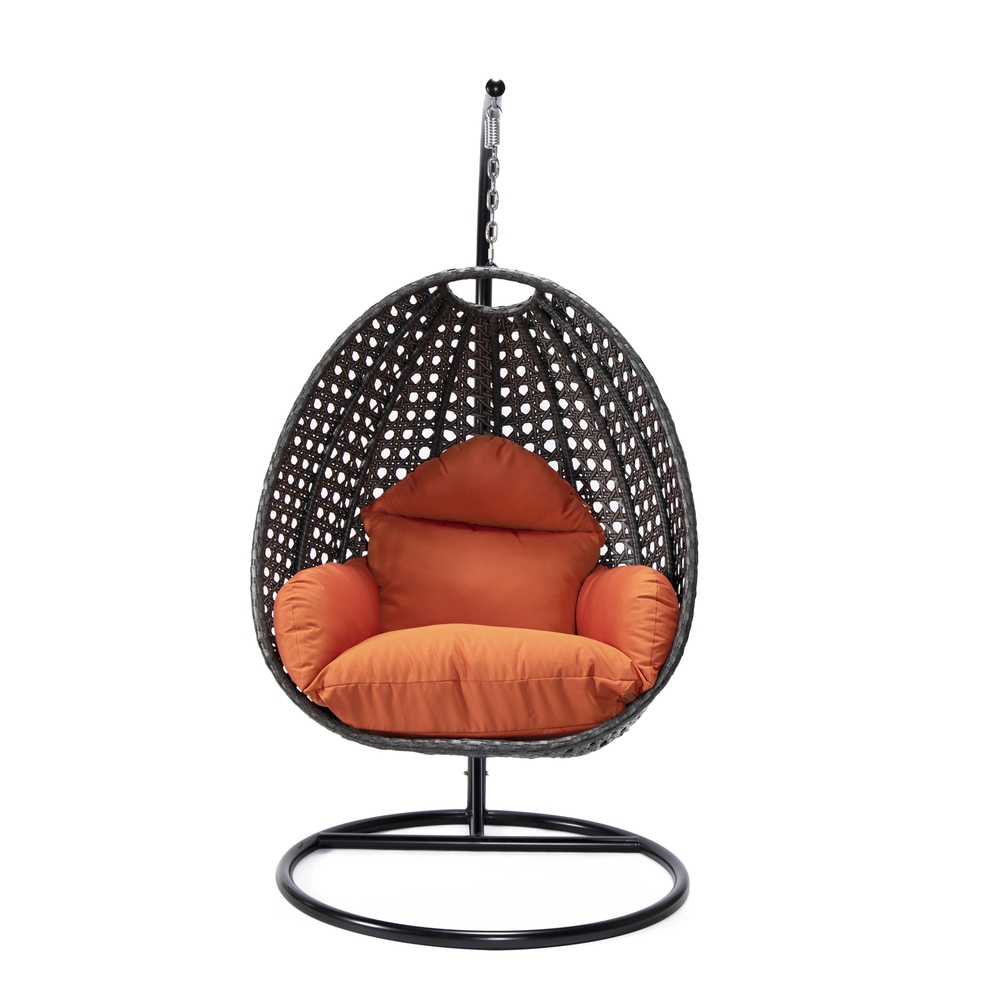 Charcoal Wicker Hanging Egg Swing Chair