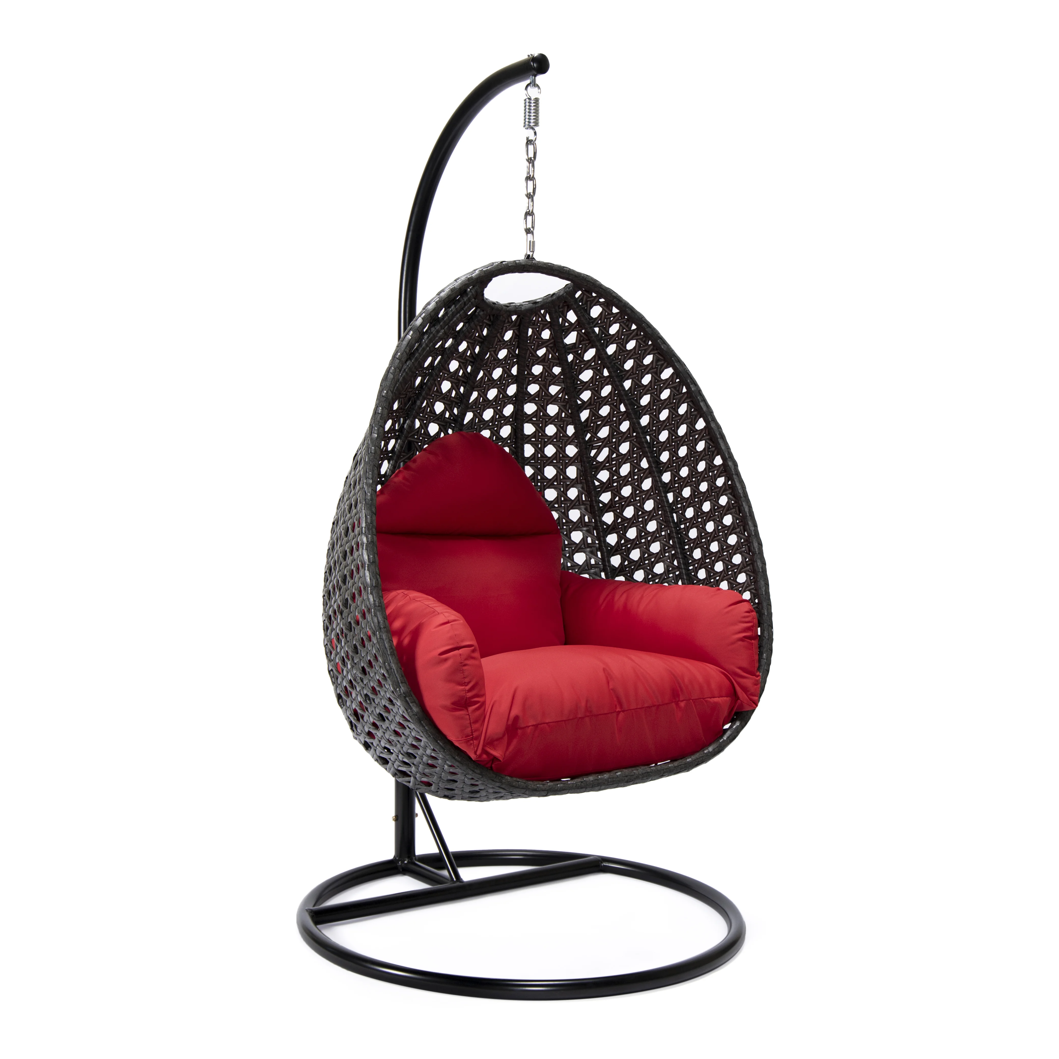 Charcoal Wicker Hanging Egg Swing Chair
