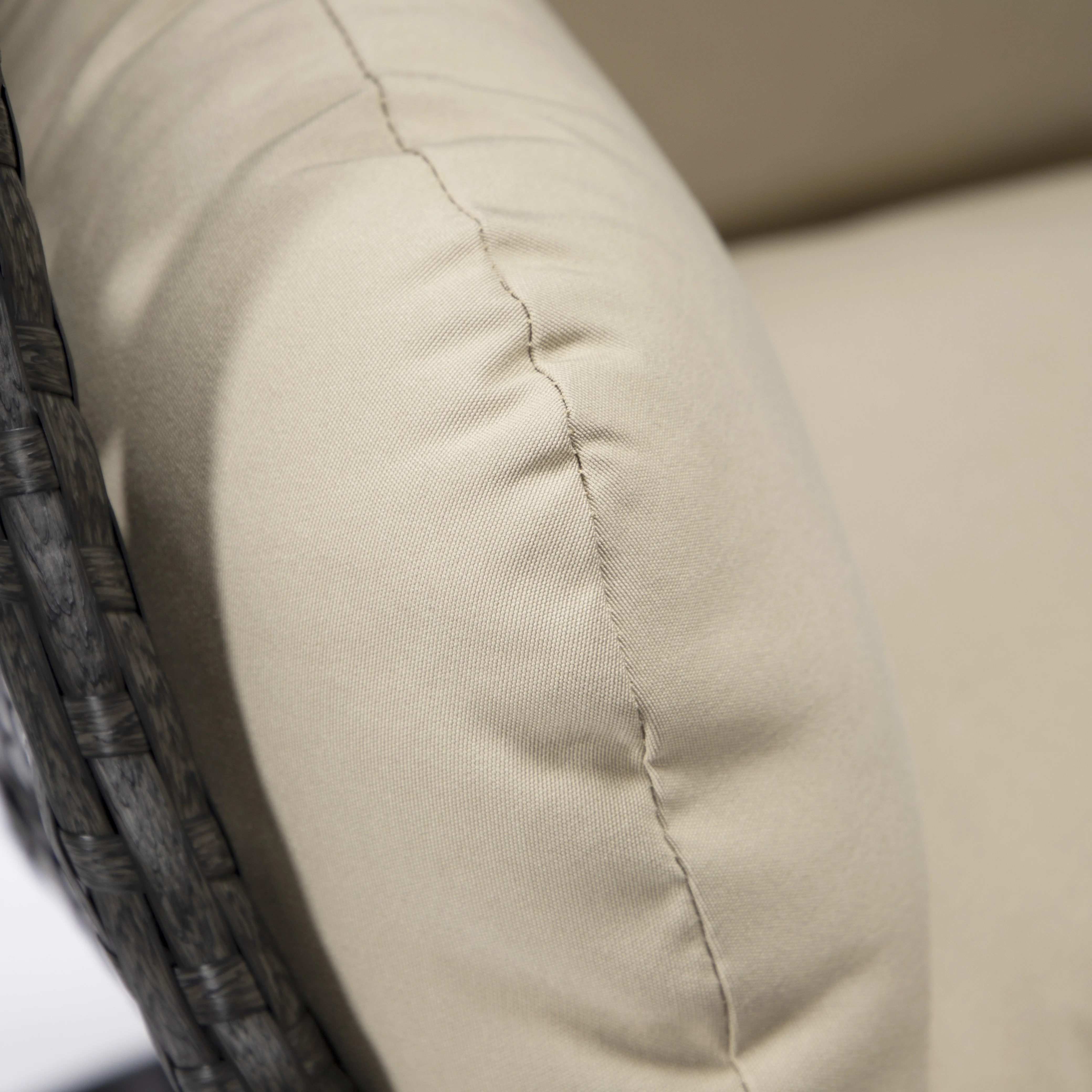 Charcoal Wicker Hanging Egg Swing Chair