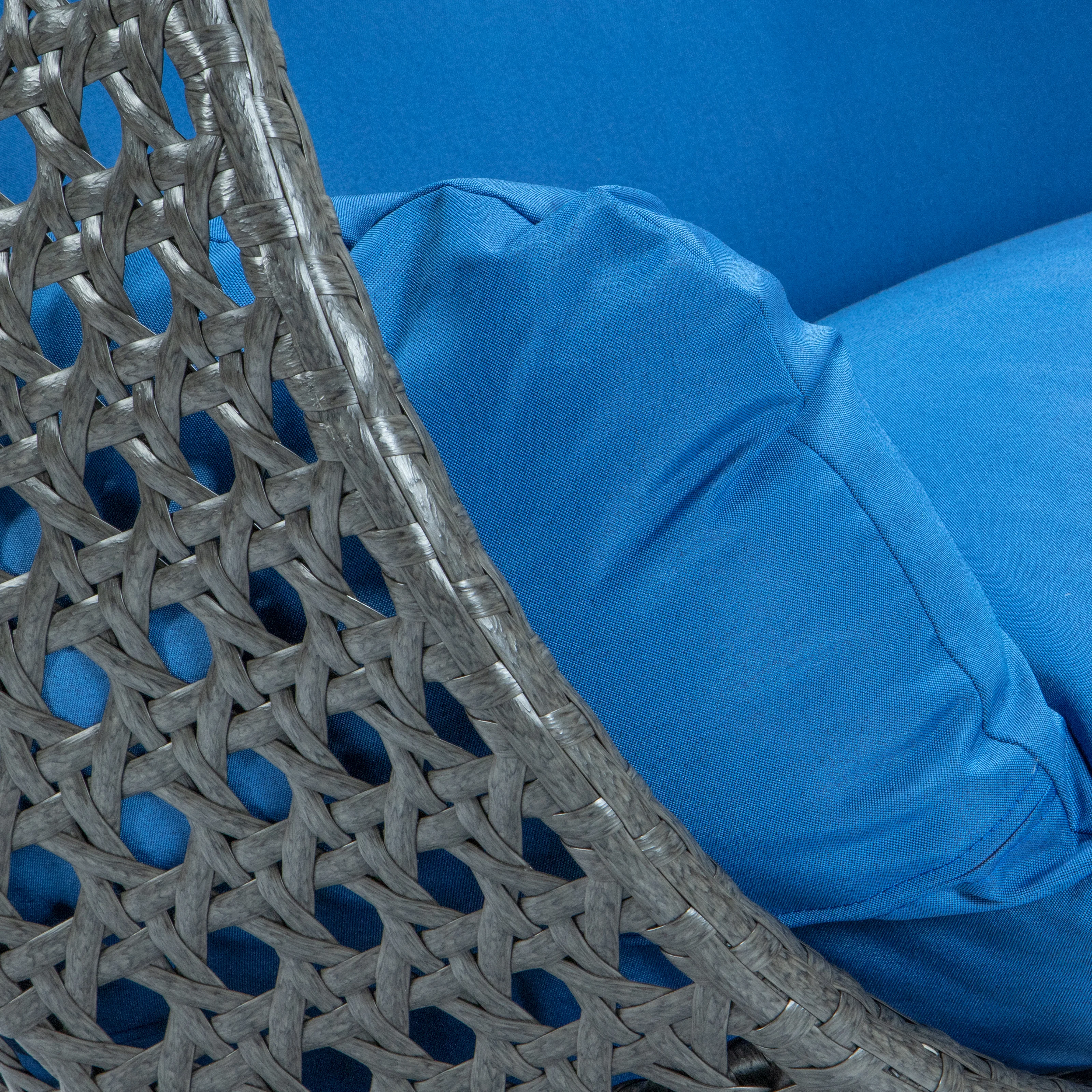 Charcoal Wicker Hanging 2 person Egg Swing Chair