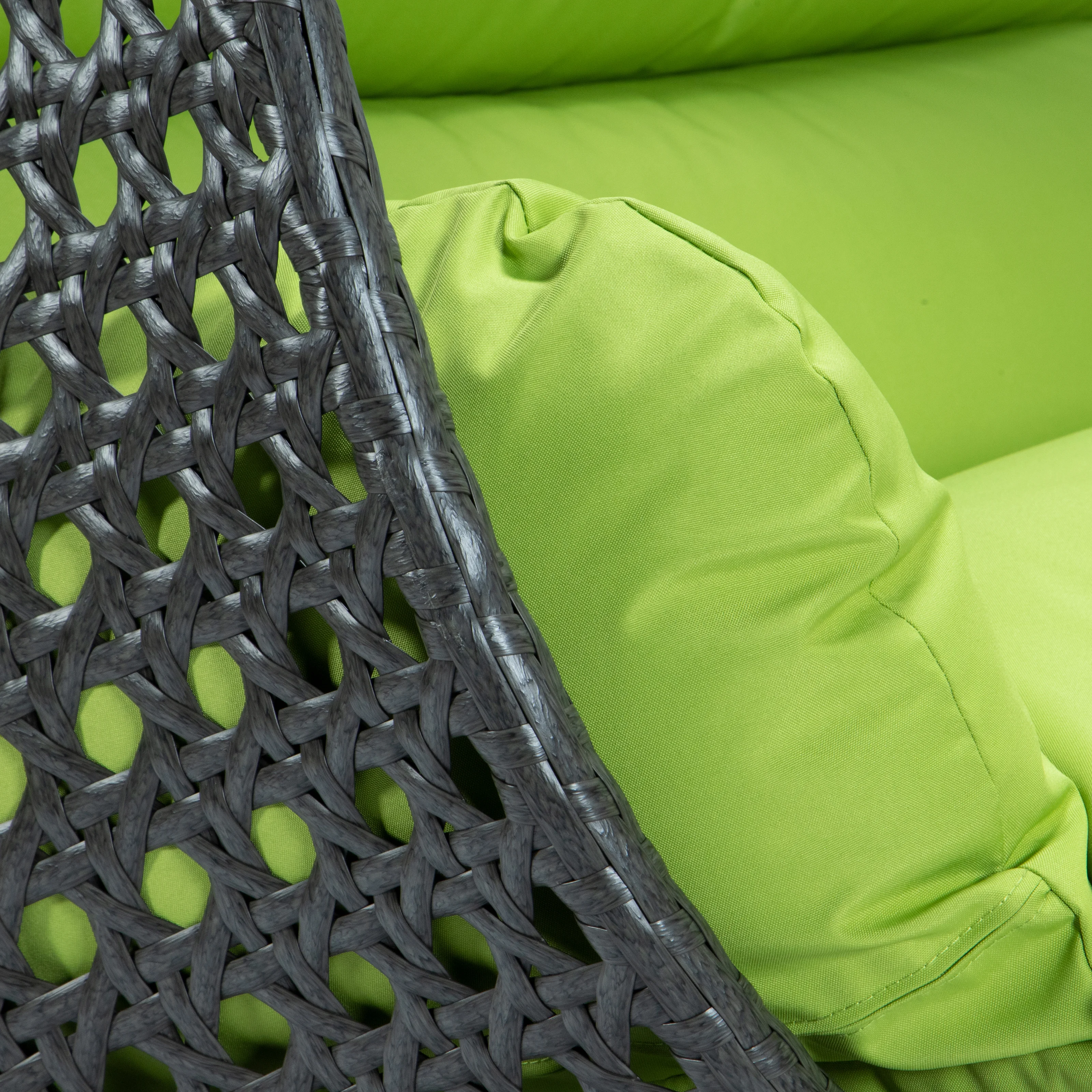 Charcoal Wicker Hanging 2 person Egg Swing Chair