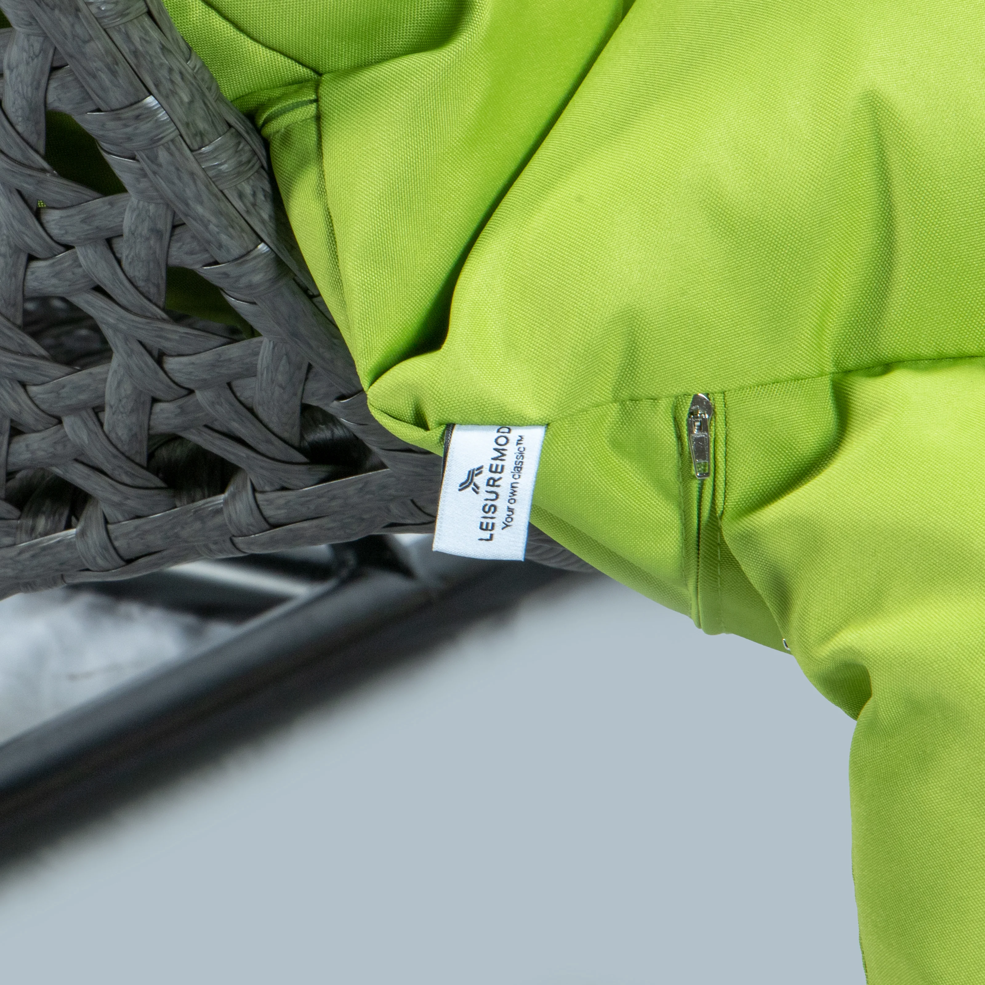 Charcoal Wicker Hanging 2 person Egg Swing Chair