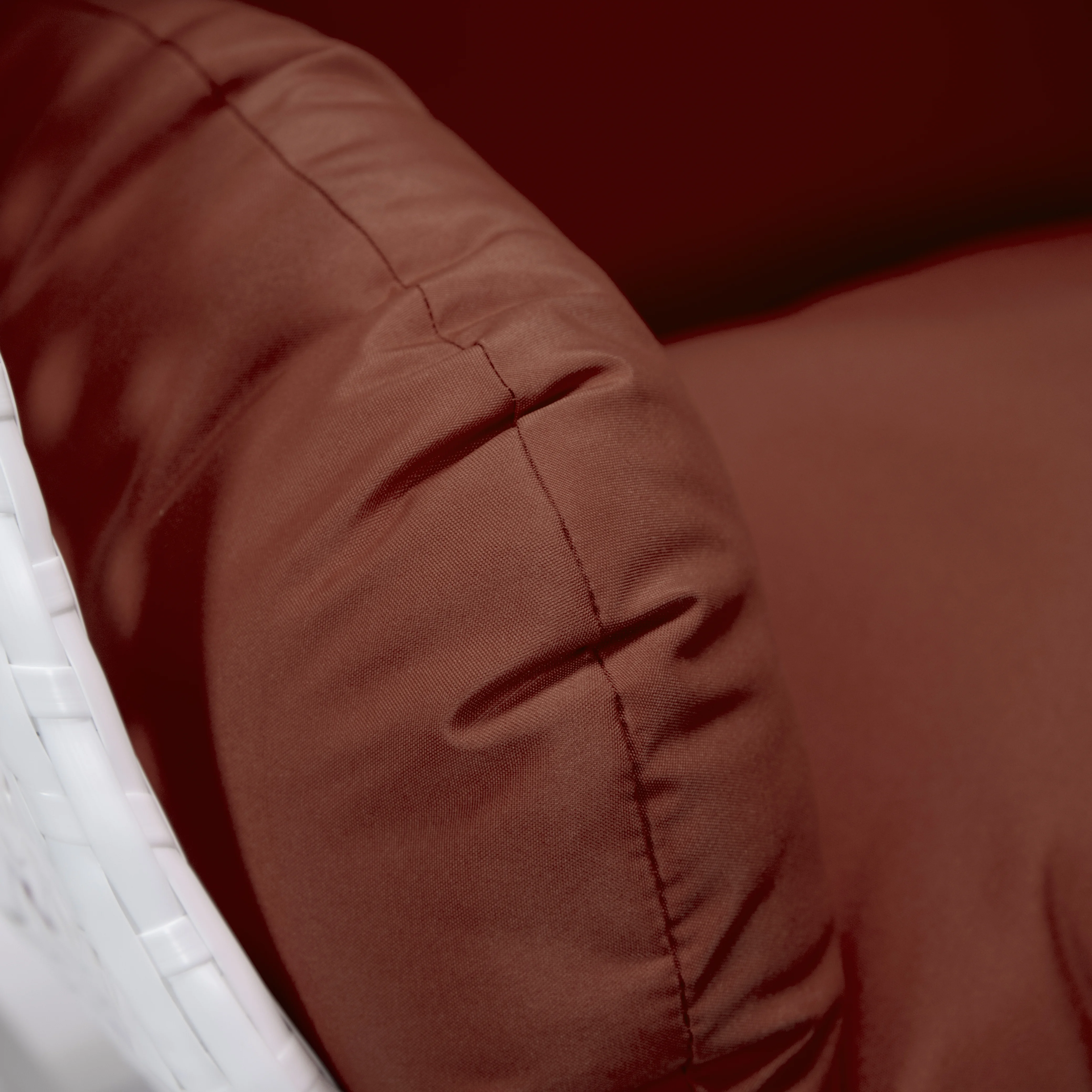 White Wicker Hanging Egg Swing Chair