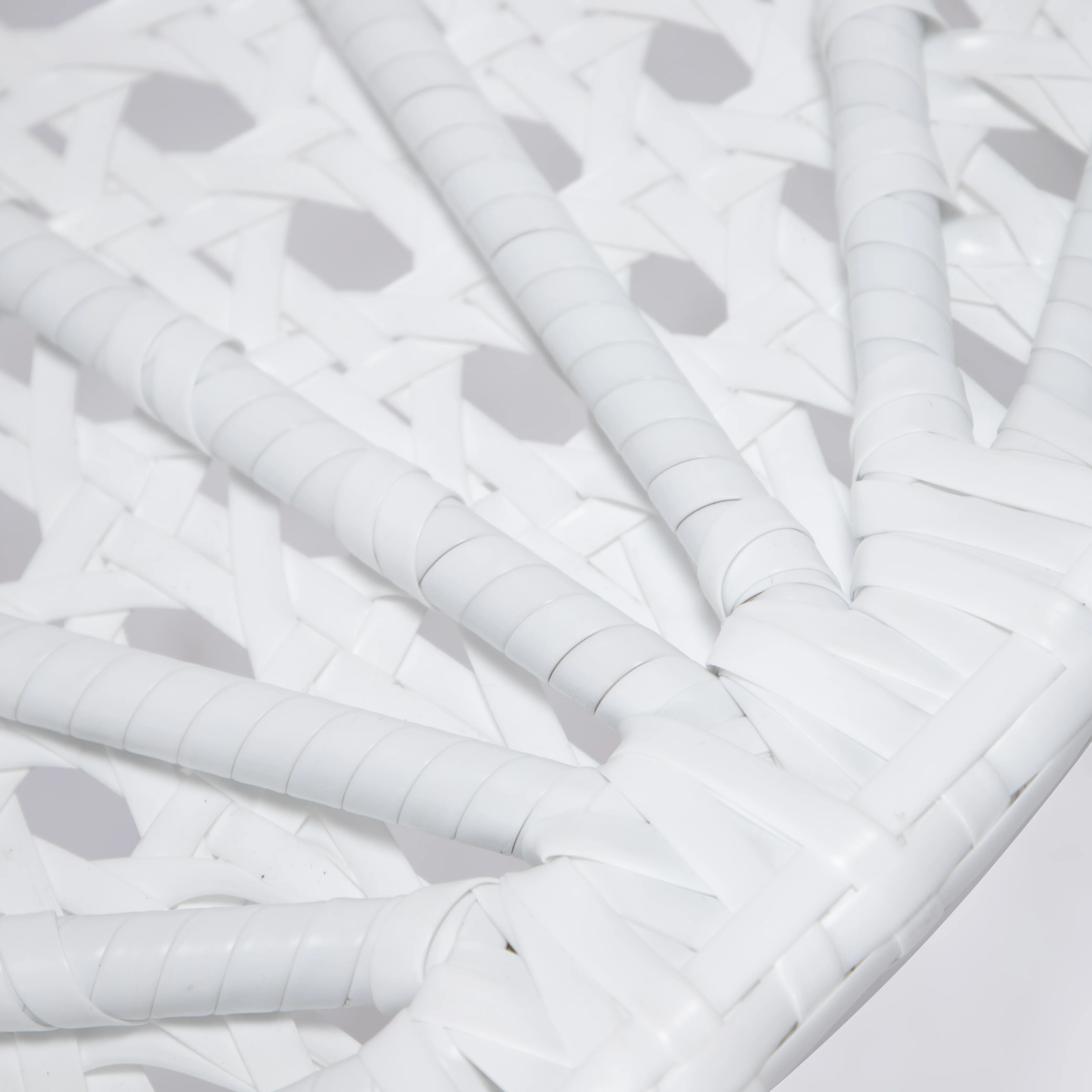 White Wicker Hanging Egg Swing Chair